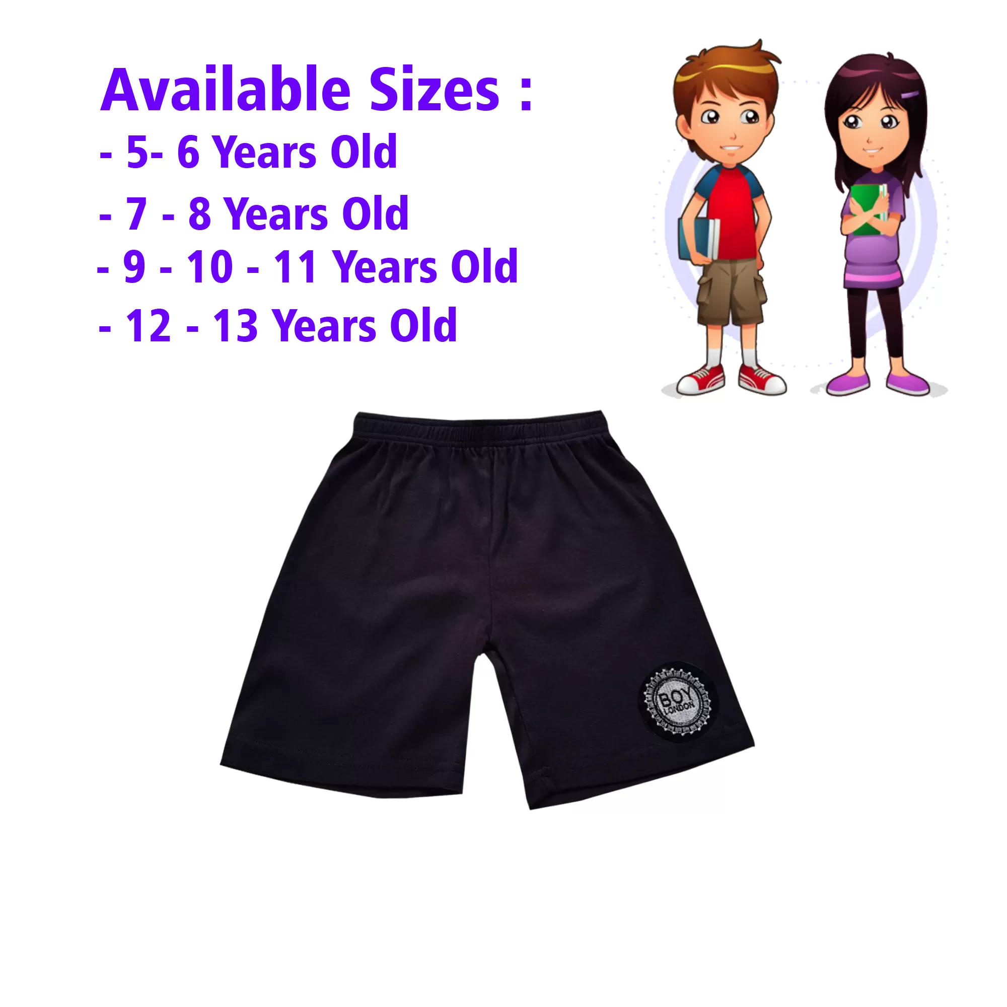 9-10 yrs Kids Boy & Girl Cotton Short Pants - 1 PACK - image 1
