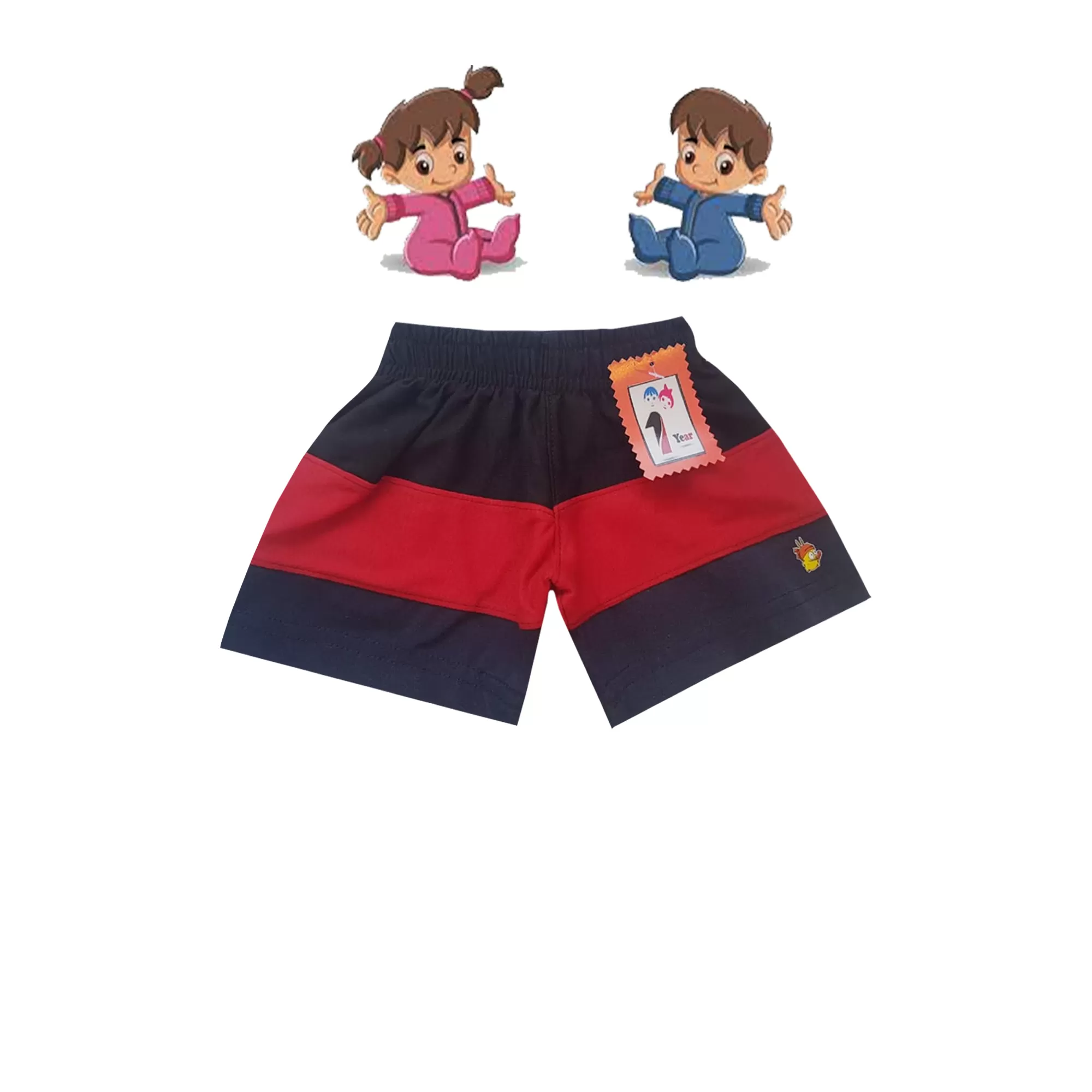 1-2 yrs Baby Cotton Short Pants  - 1 Pack - image 1