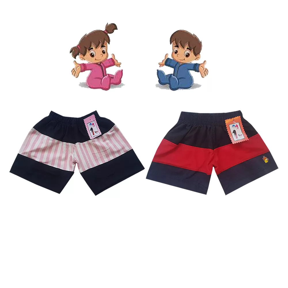 2 yrs Baby Cotton Short Pants  - 2 Pack - image 1