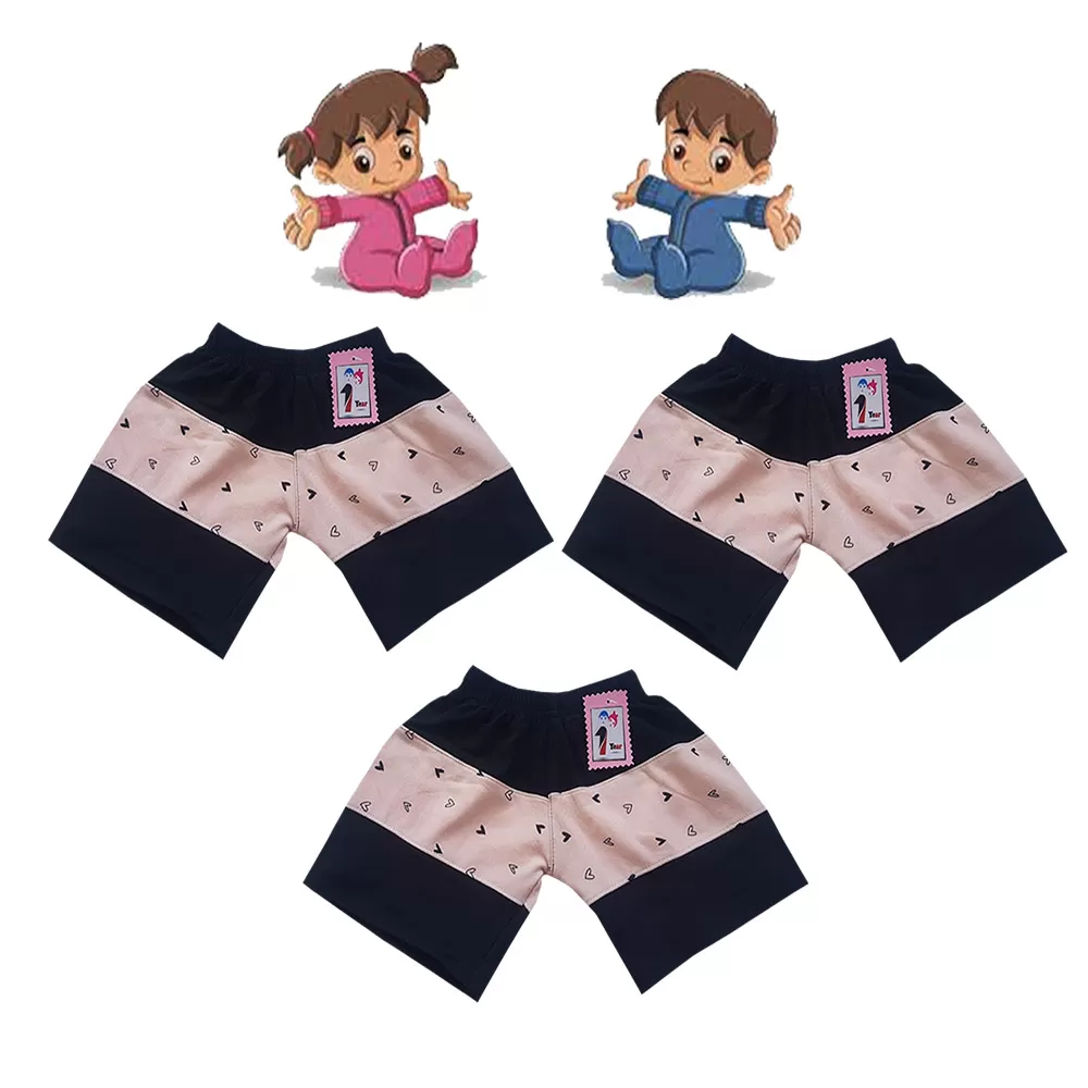 2 yrs Baby Cotton Short Pants - 3 Pack
