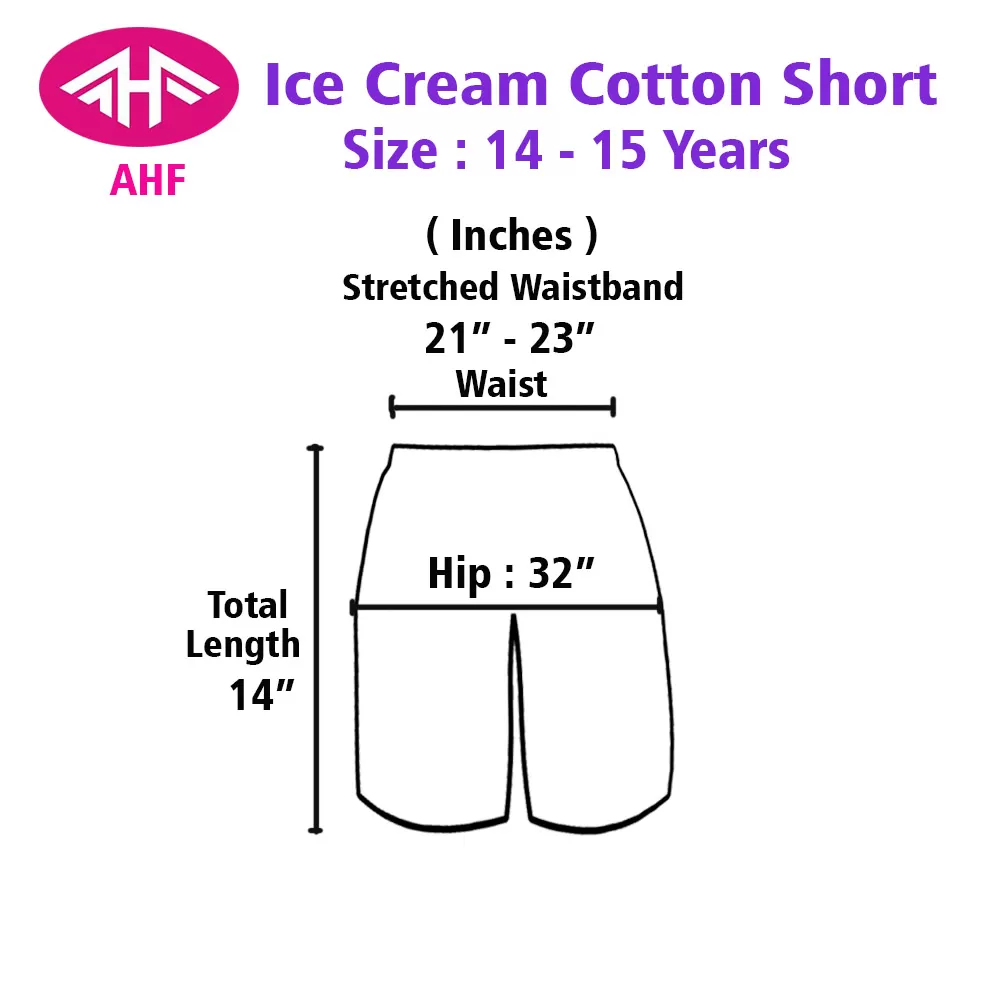 14 yrs Boy & Girl Ice Cream Soft Cotton Short - 2PCs - image 2