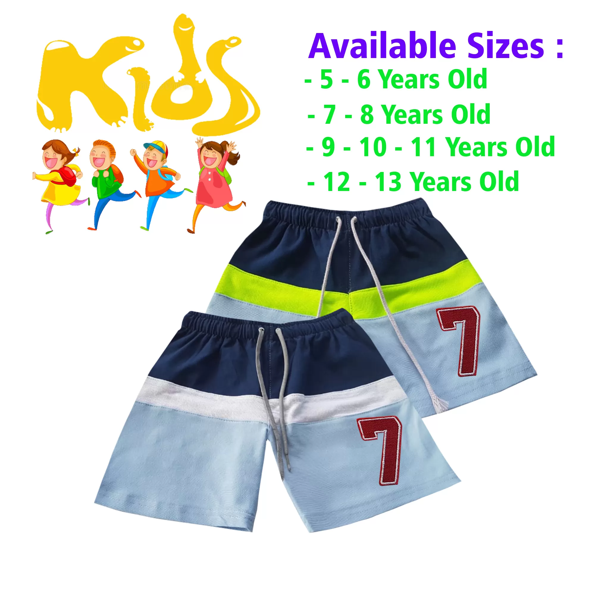 12-13 yrs Unisex Kids Boy & Girl Cotton Short - 2Pcs - image 1