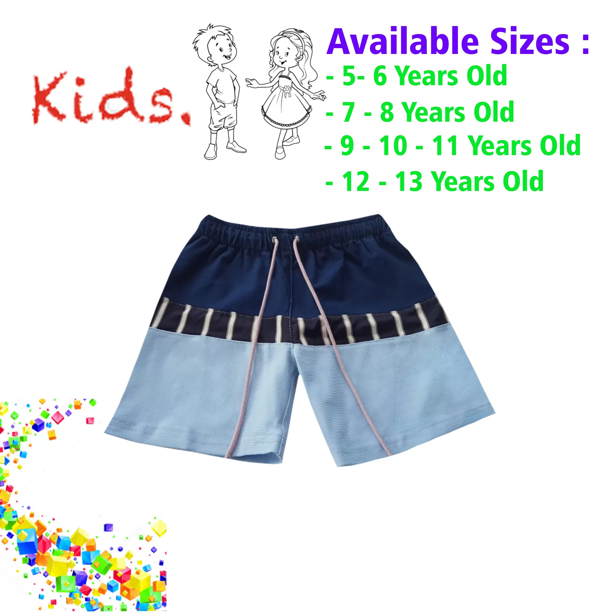 5-6 yrs Unisex Kids Boy & Girl Cotton Short - 1 PACK - image 1