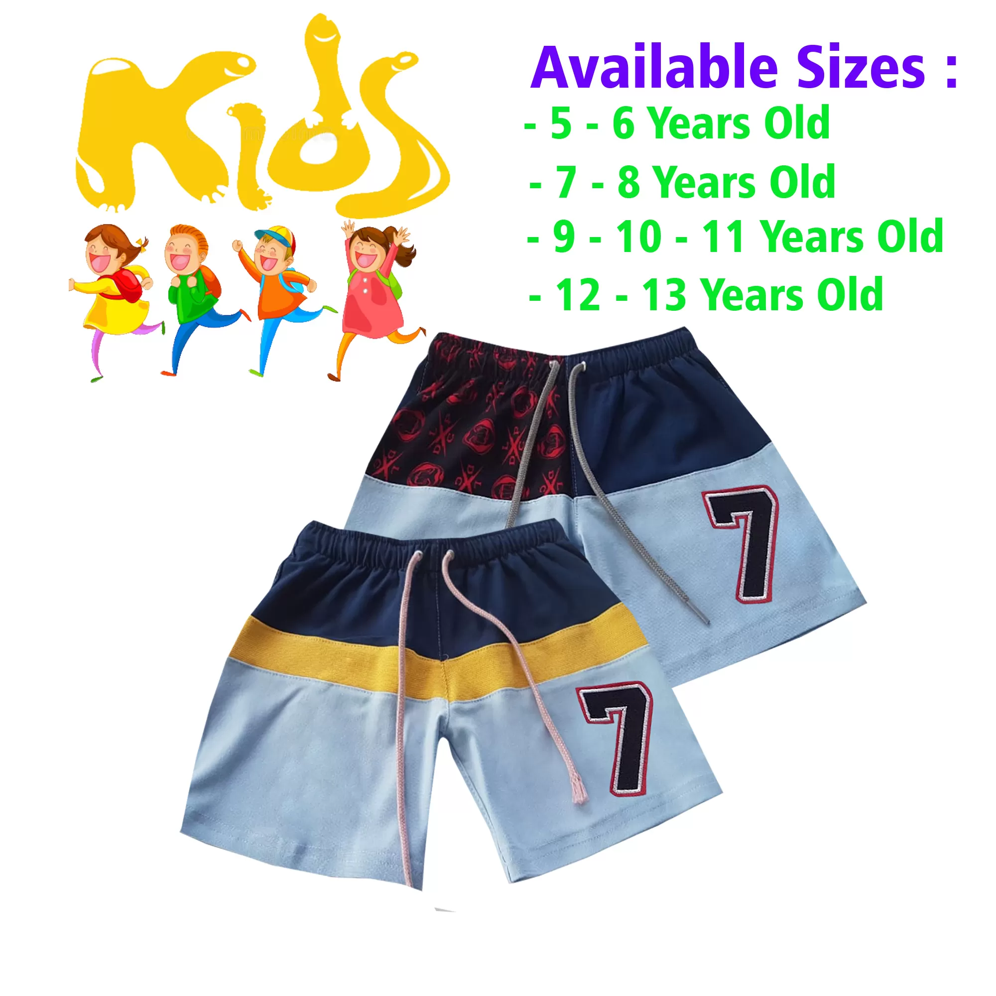 12-13 yrs Unisex Kids Boy & Girl Cotton Short - 2Pcs - image 1