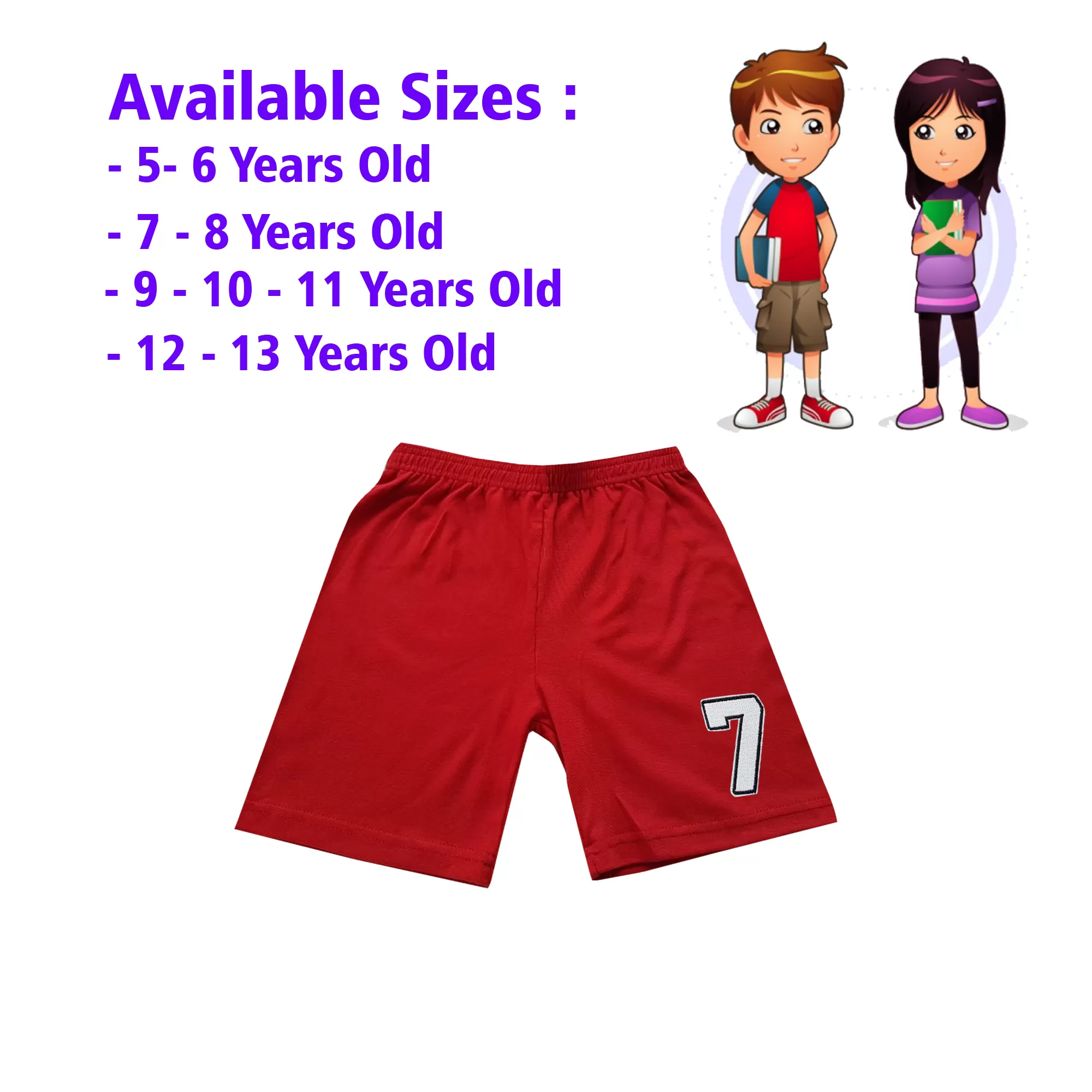 5-6 yrs Unisex Kids Boy & Girl Cotton Short - 1 PACK - image 1