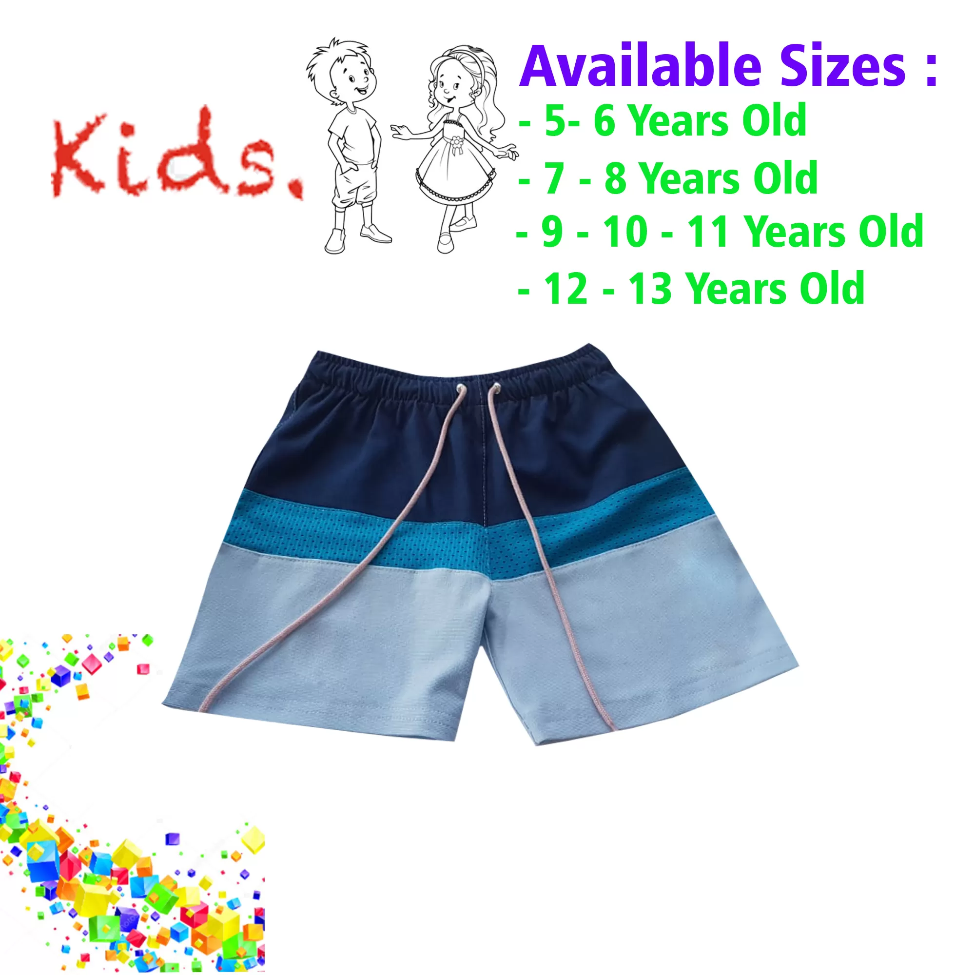 7-8 yrs Unisex Kids Boy & Girl Cotton Short - 1 PACK - image 1