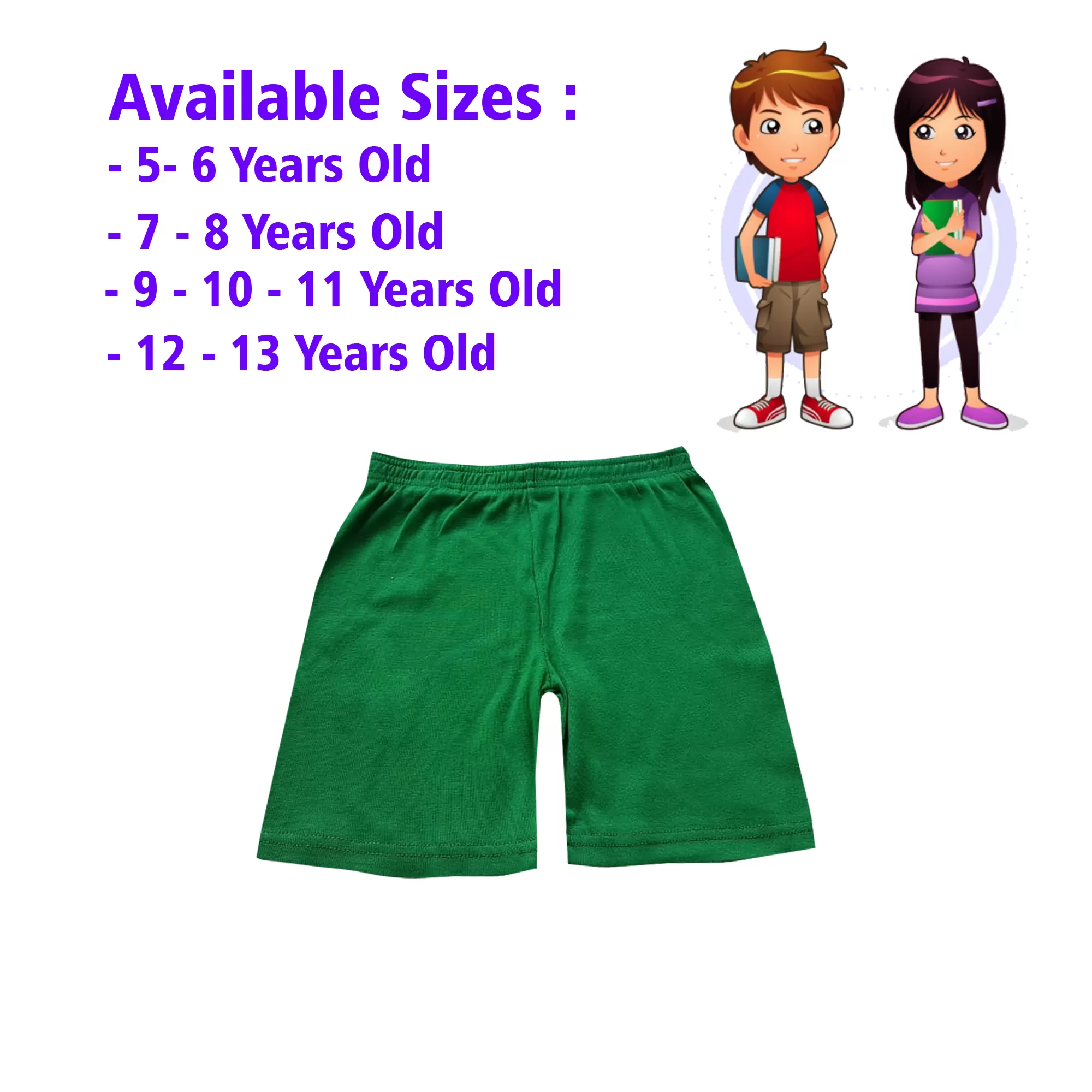 9-10 yrs Kids Boy & Girl Cotton Short Pants - 1 PACK - image 1