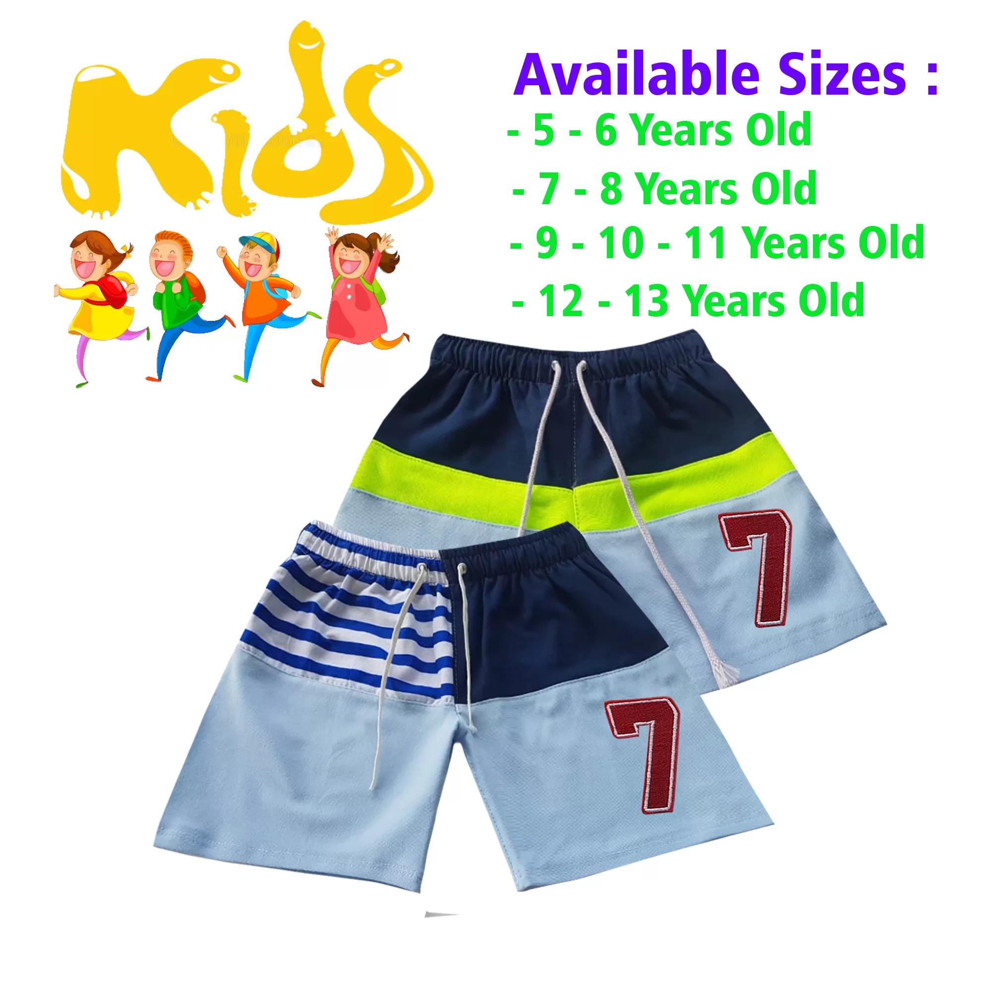10-11 yrs Unisex Kids Boy & Girl Cotton Short - 2PCs - image 1