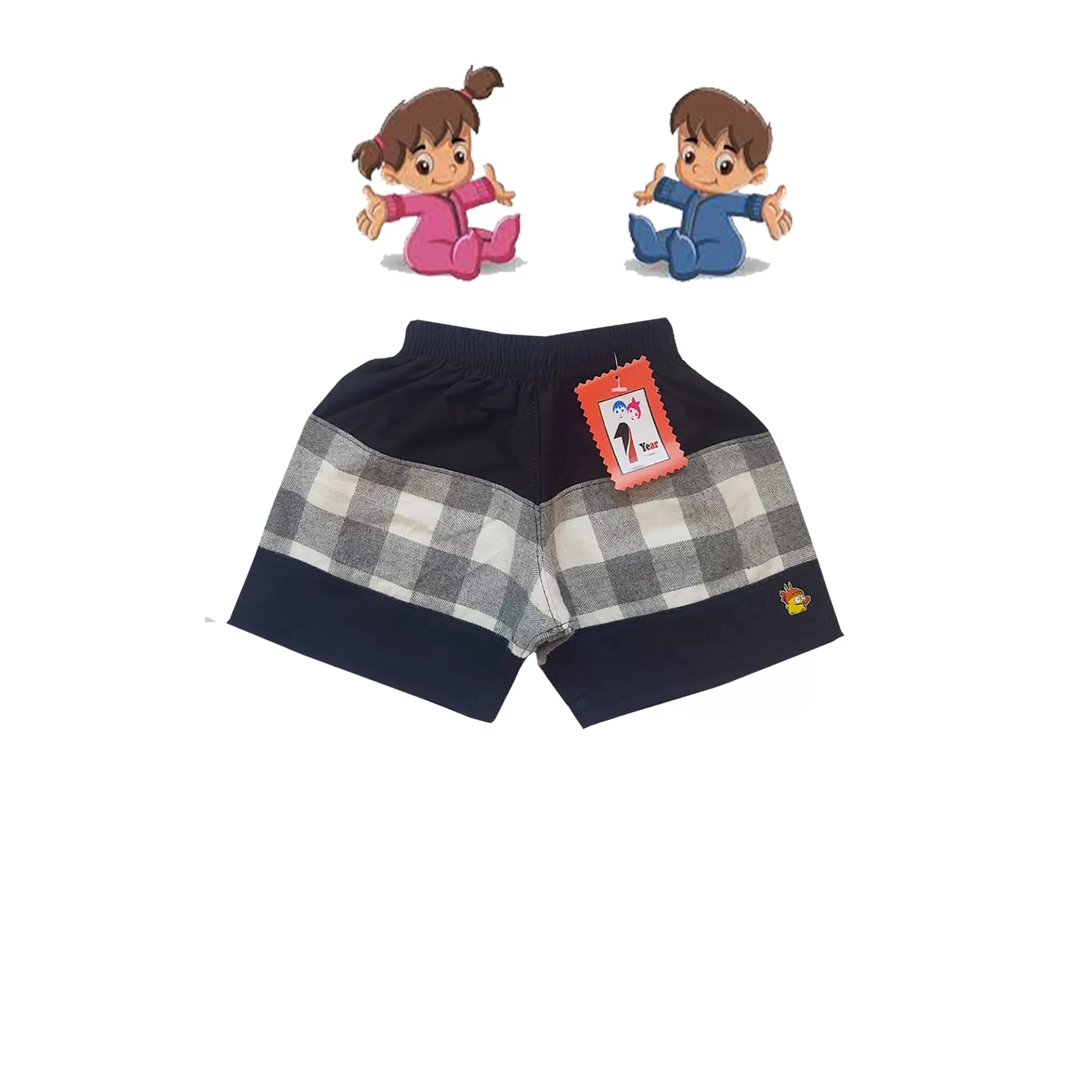 1-2 yrs Baby Cotton Short Pants  - 1 Pack - image 1