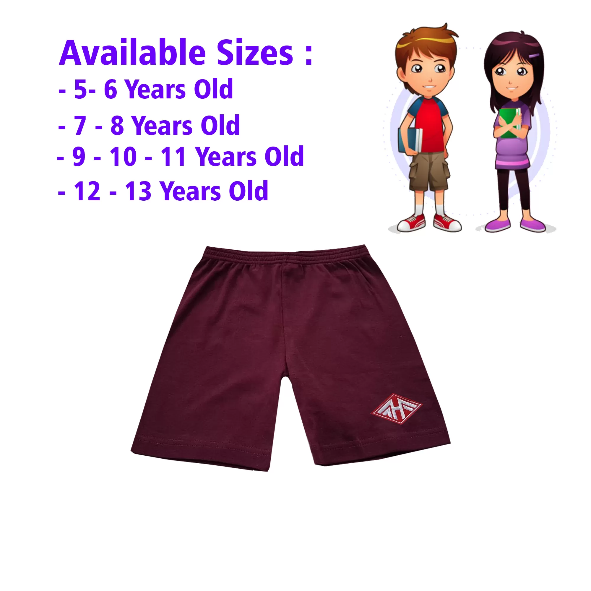 7-8 yrs Unisex Kids Boy & Girl Cotton Short - 1 PACK - image 1
