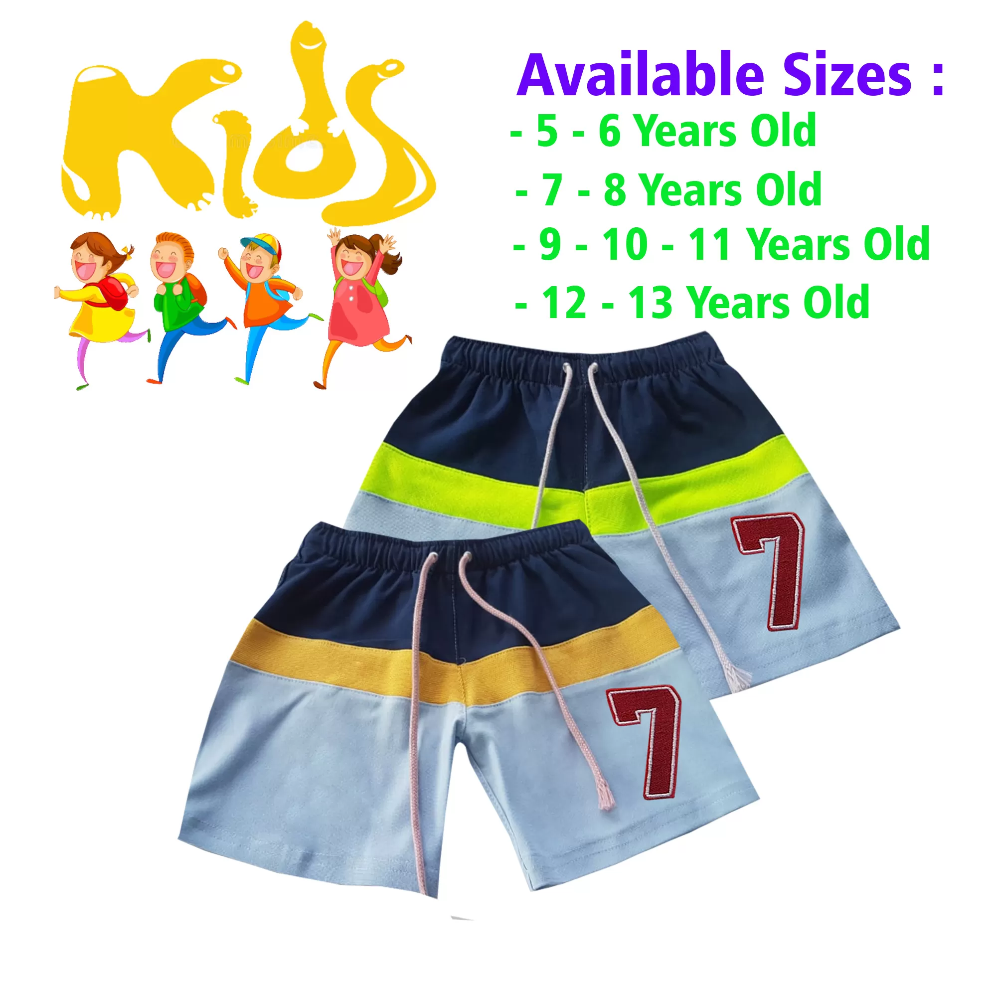 12-13 yrs Unisex Kids Boy & Girl Cotton Short - 2Pcs - image 1
