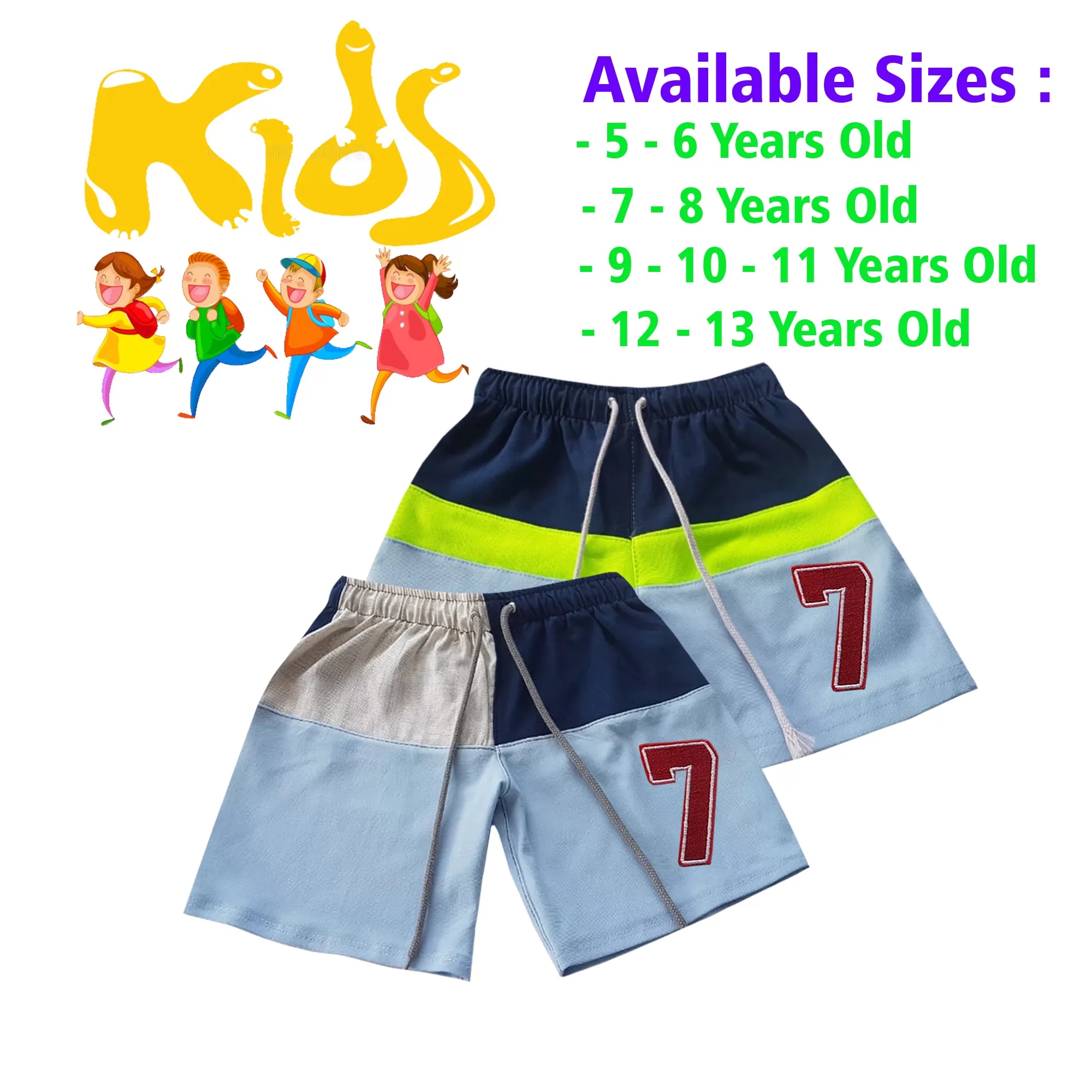 10-11 yrs Unisex Kids Boy & Girl Cotton Short - 2PCs - image 1