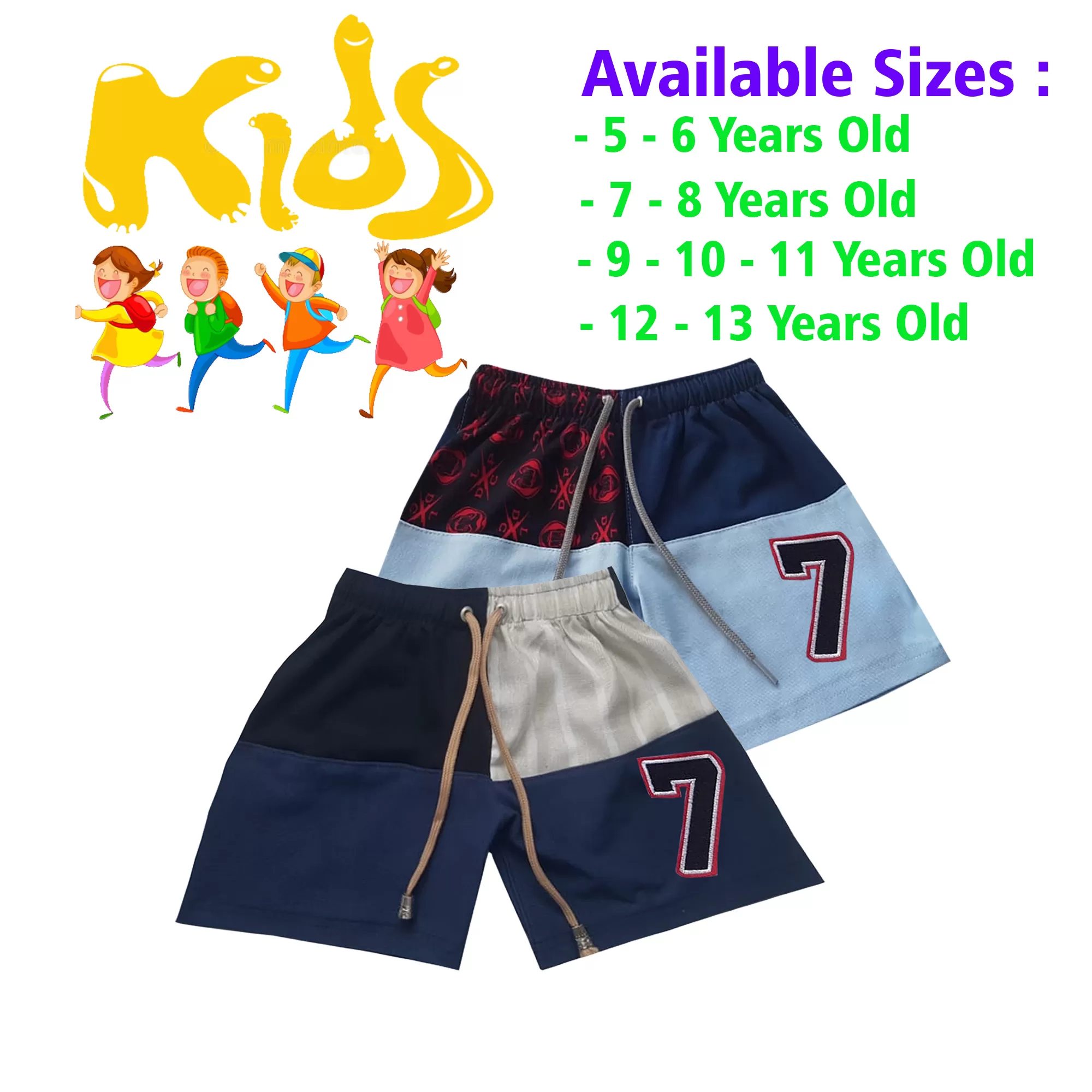 10-11 yrs Unisex Kids Boy & Girl Cotton Short - 2PCs - image 1