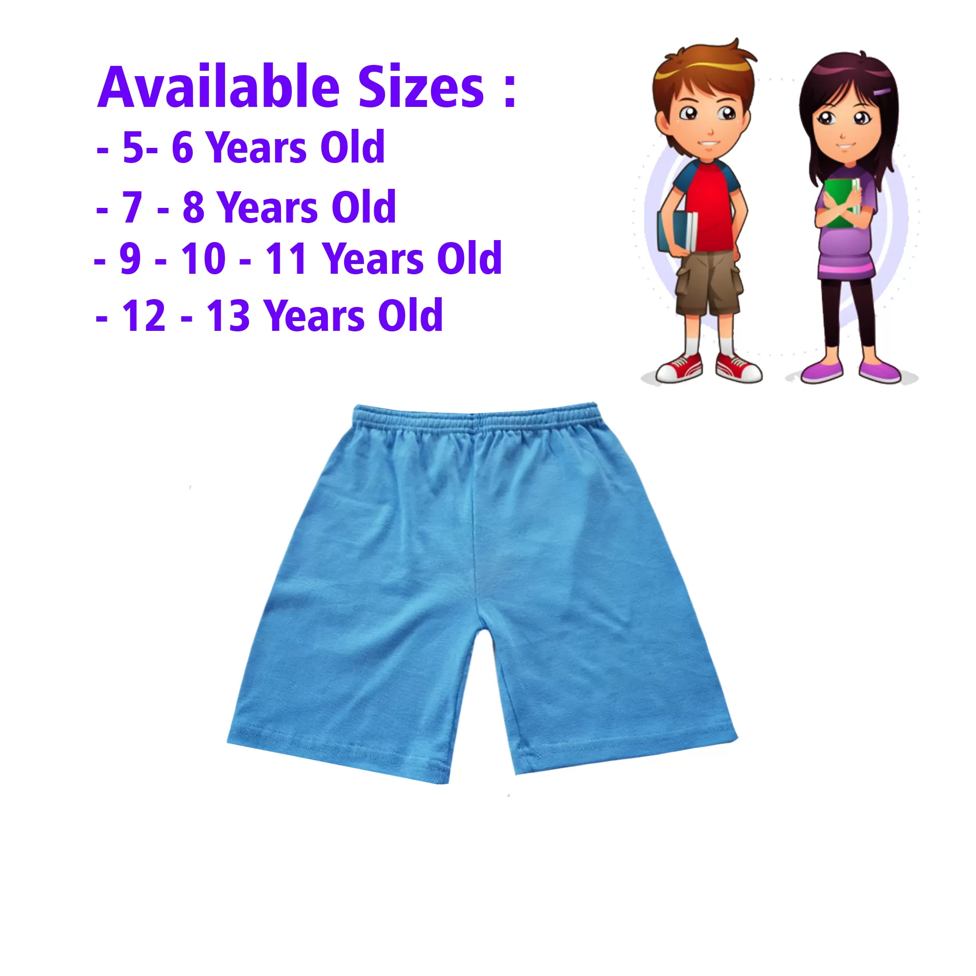 5-6 yrs Unisex Kids Boy & Girl Cotton Short - 1 PACK - image 1
