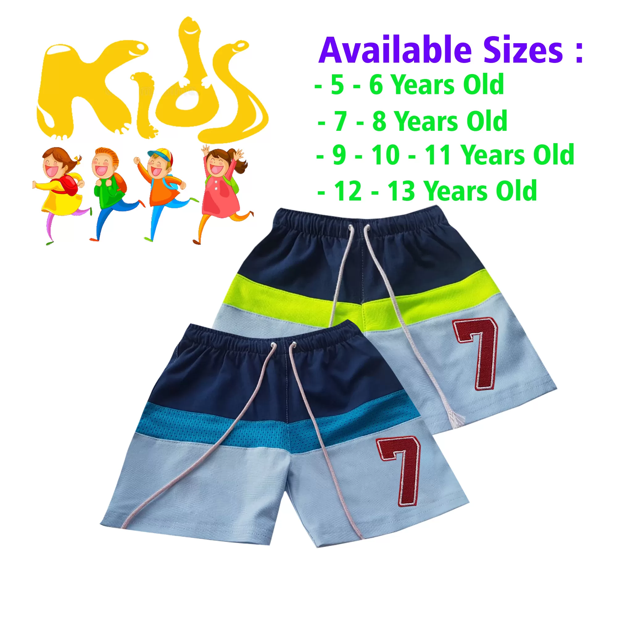12-13 yrs Unisex Kids Boy & Girl Cotton Short - 2Pcs - image 1