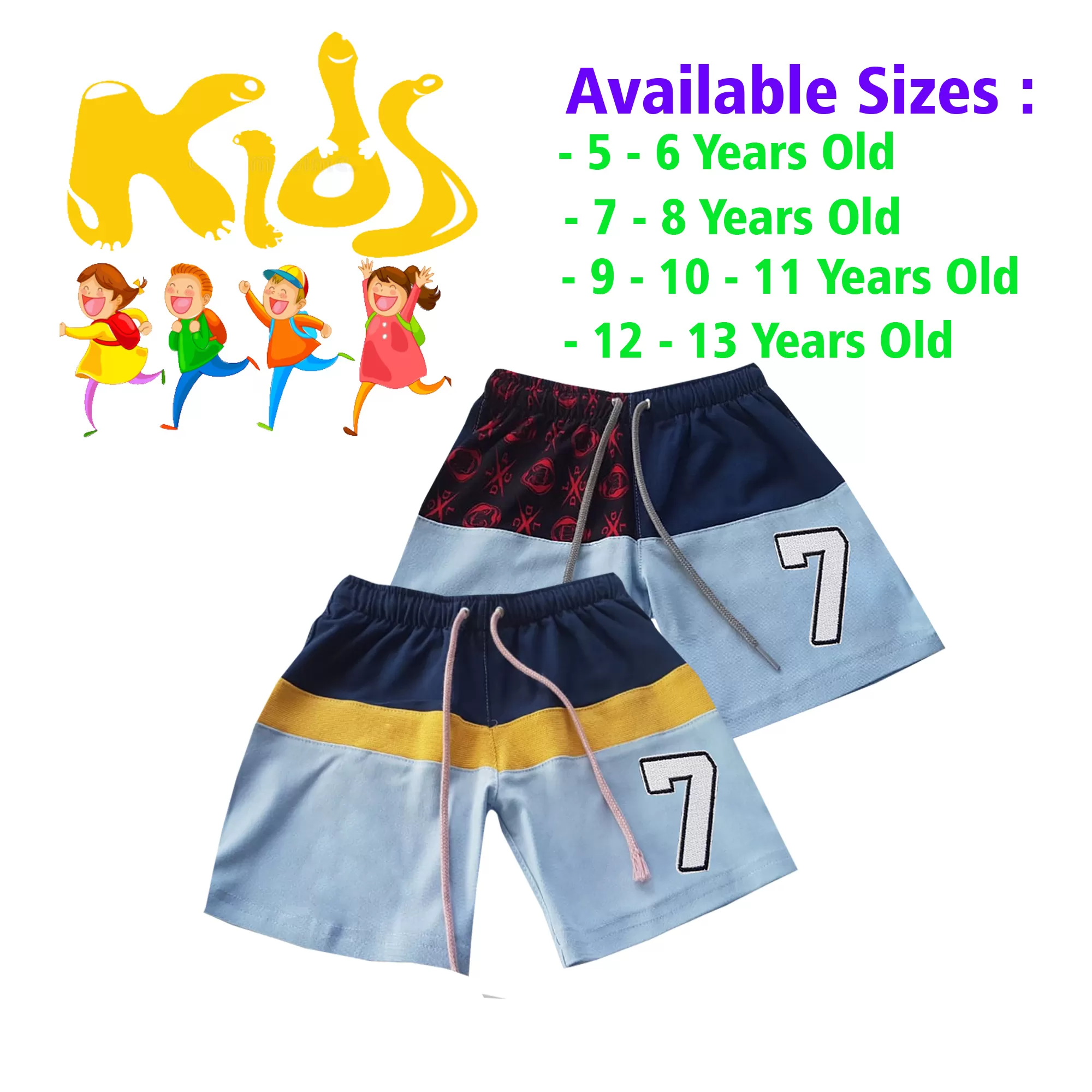 5-6 yrs Unisex Kids Boy & Girl Cotton Short - 2 PACK - image 1