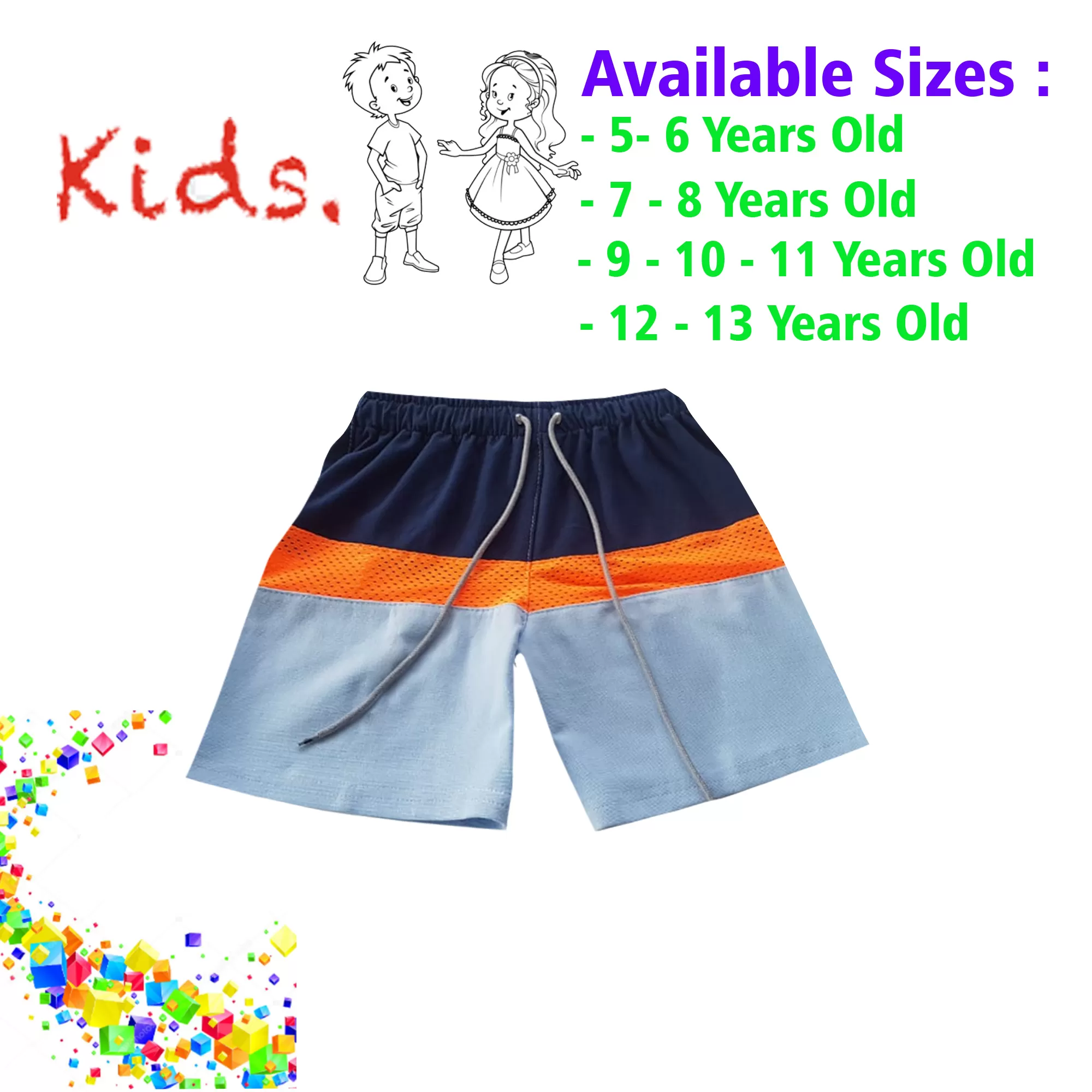 12-13 yrs Unisex Kids Boy & Girl Cotton Short - - image 1