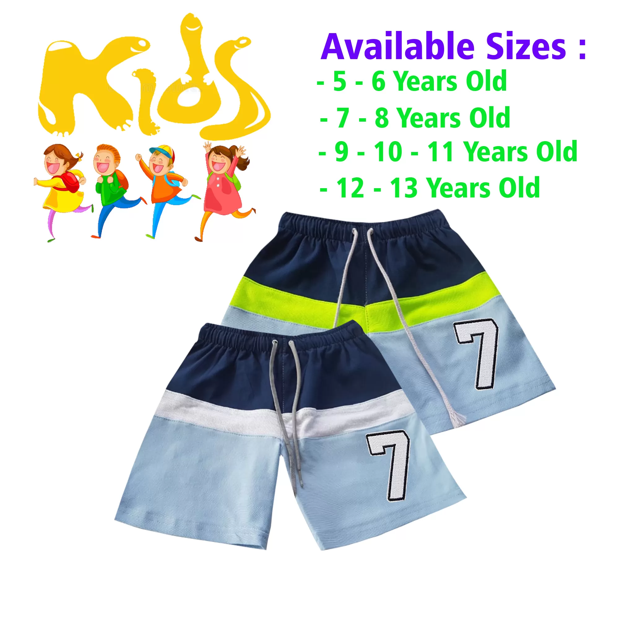 10-11 yrs Unisex Kids Boy & Girl Cotton Short - 2PCs - image 1