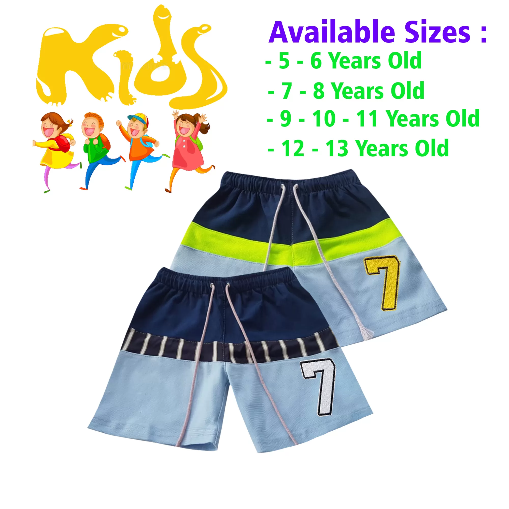 7-8 yrs Unisex Kids Boy & Girl Cotton Short - 2 PACK - image 1