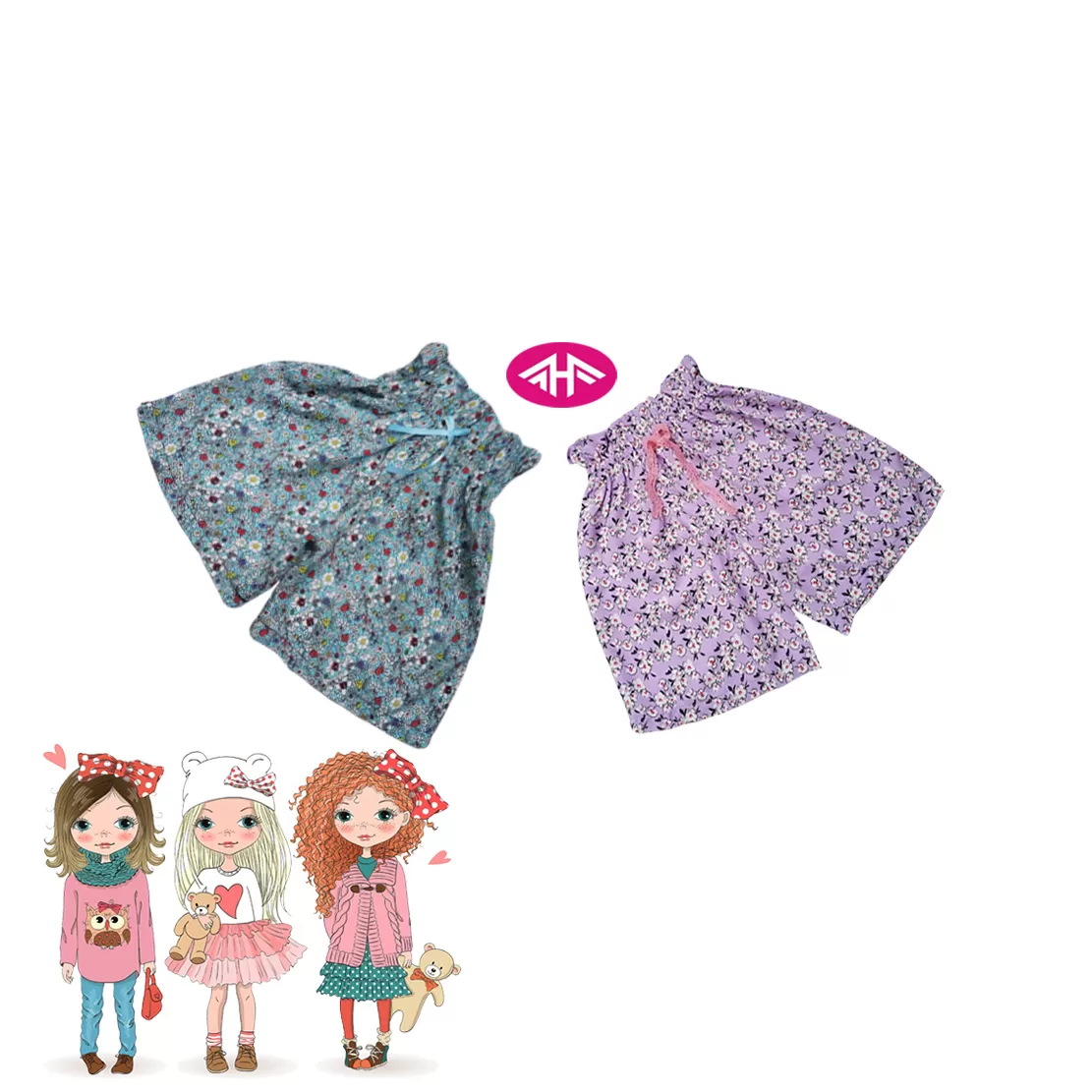 9-10 yrs AHF Kids Girl Fancy Short Pants