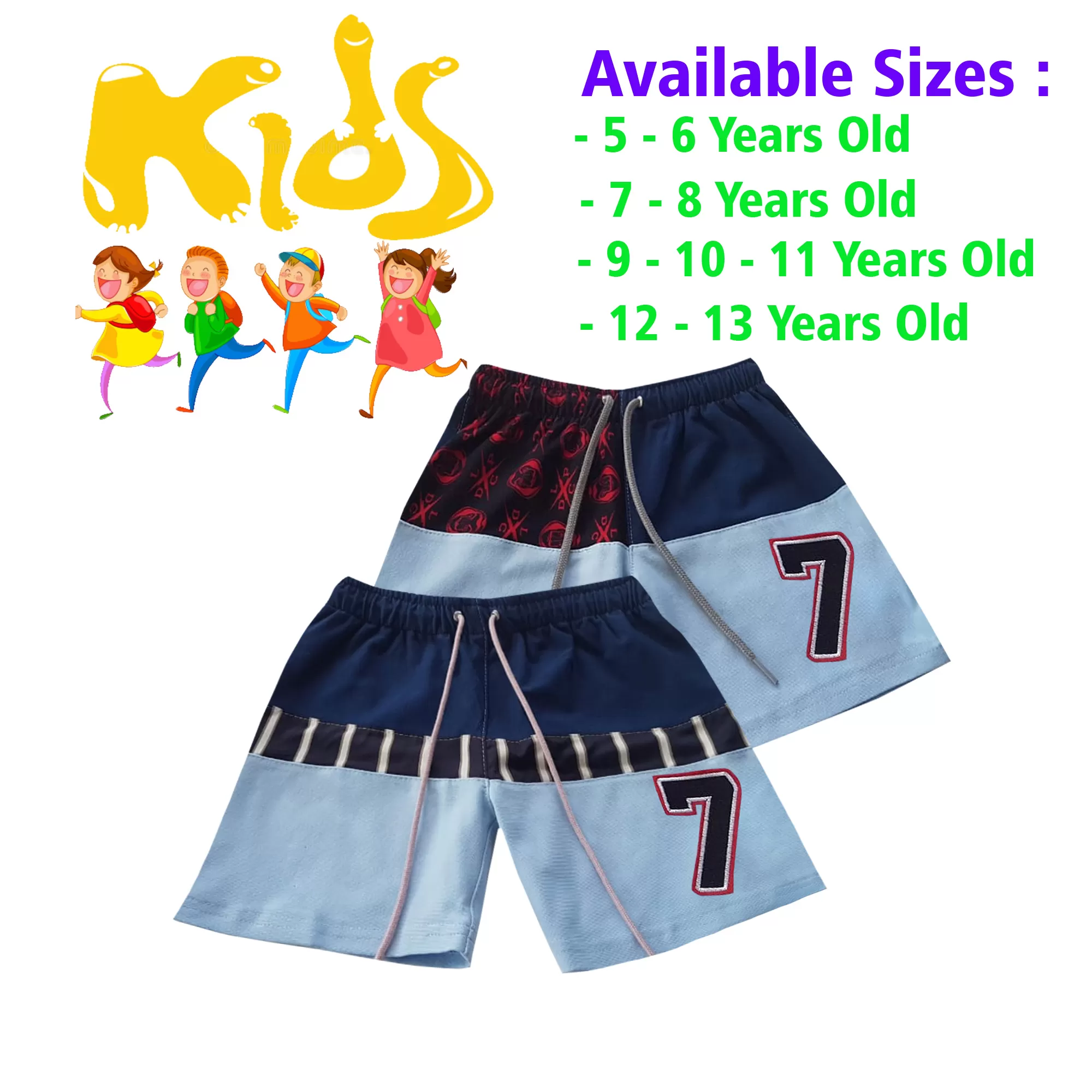 12-13 yrs Unisex Kids Boy & Girl Cotton Short - 2Pcs - image 1