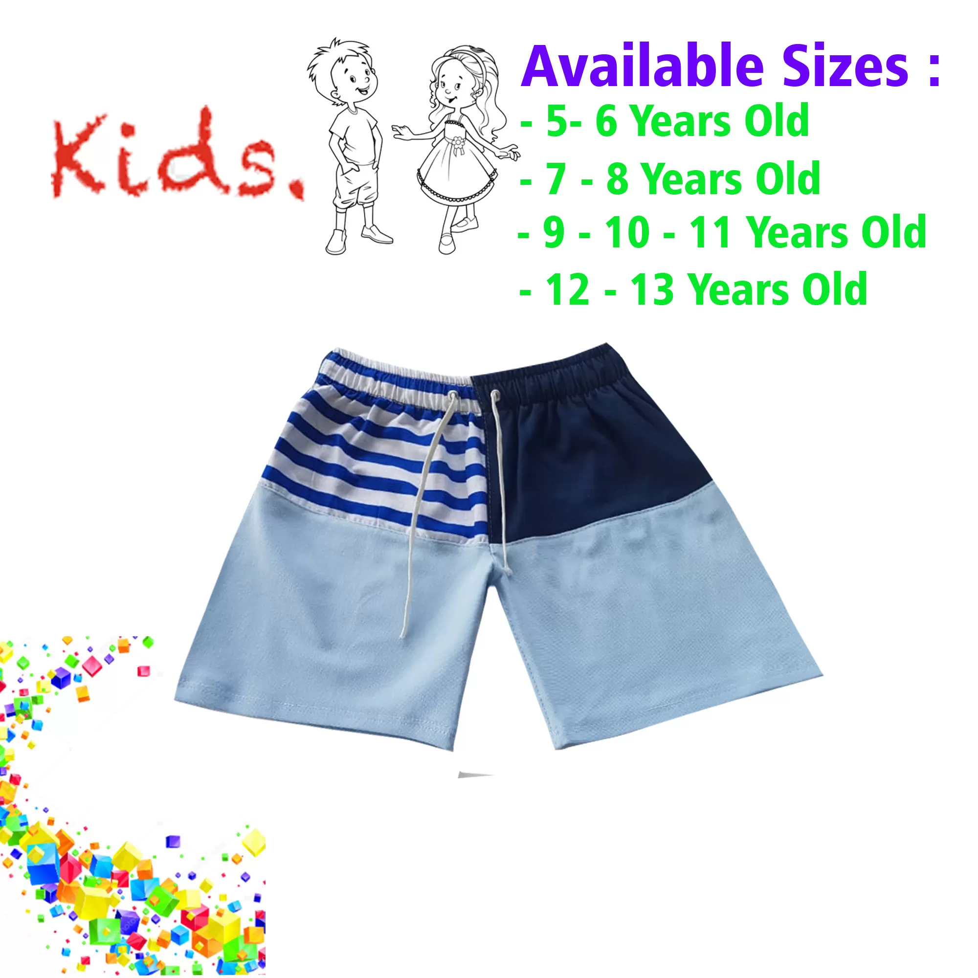 5-6 yrs Unisex Kids Boy & Girl Cotton Short - 1 PACK - image 1