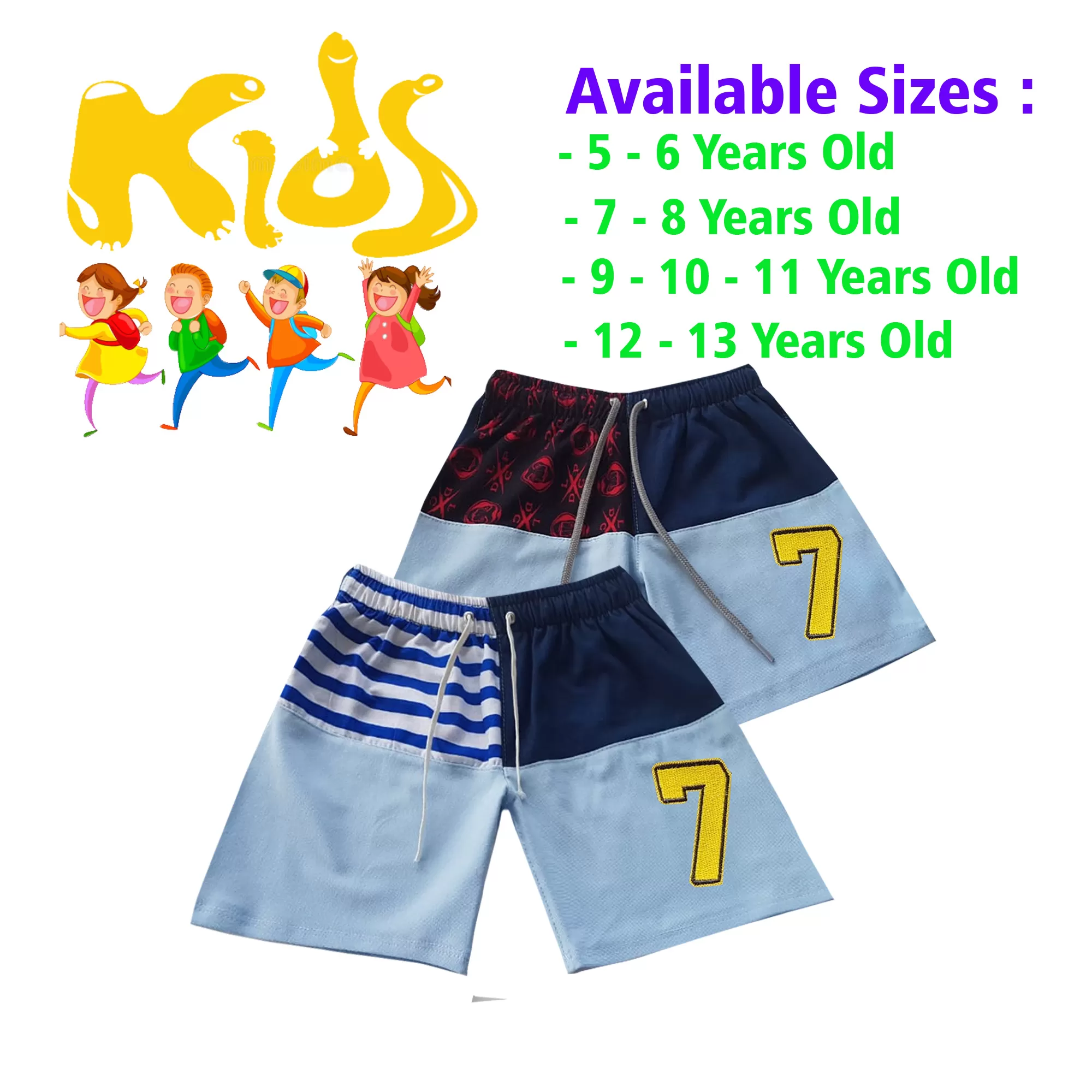 12-13 yrs Unisex Kids Boy & Girl Cotton Short - 2Pcs - image 1