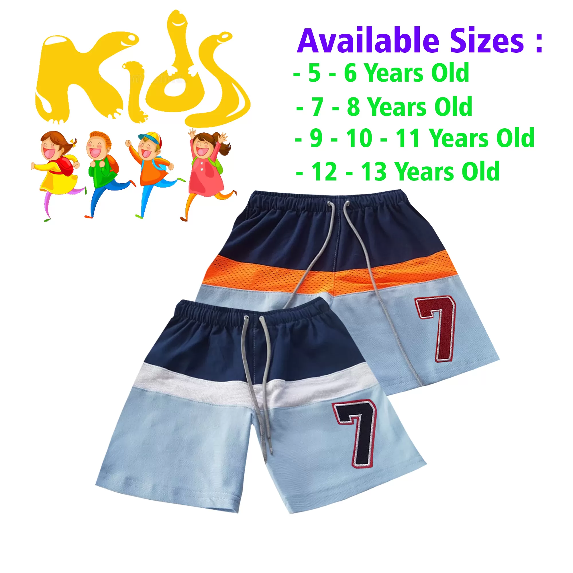 5-6 yrs Unisex Kids Boy & Girl Cotton Short - 2 PACK - image 1