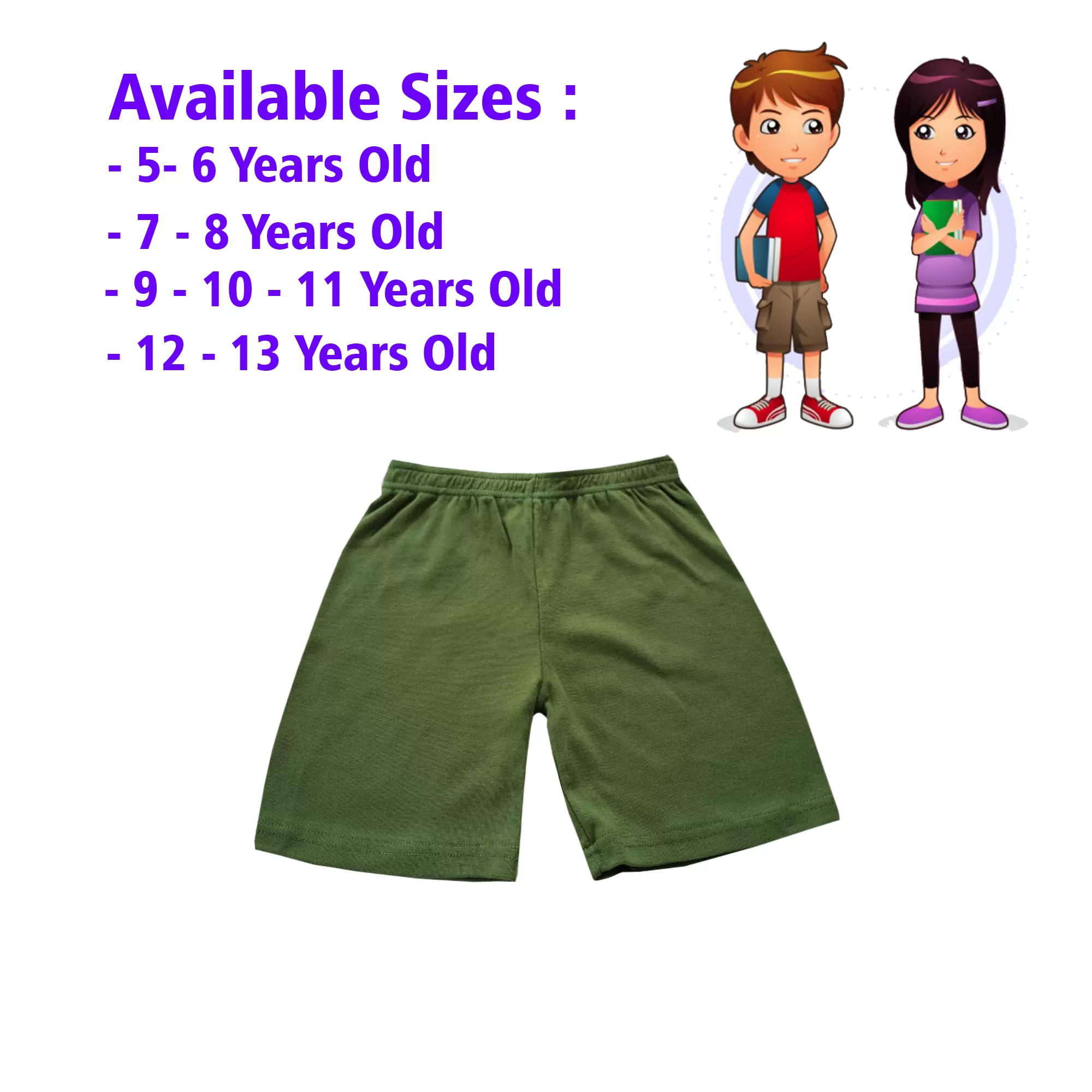 9-10 yrs Kids Boy & Girl Cotton Short Pants - 1 PACK - image 1