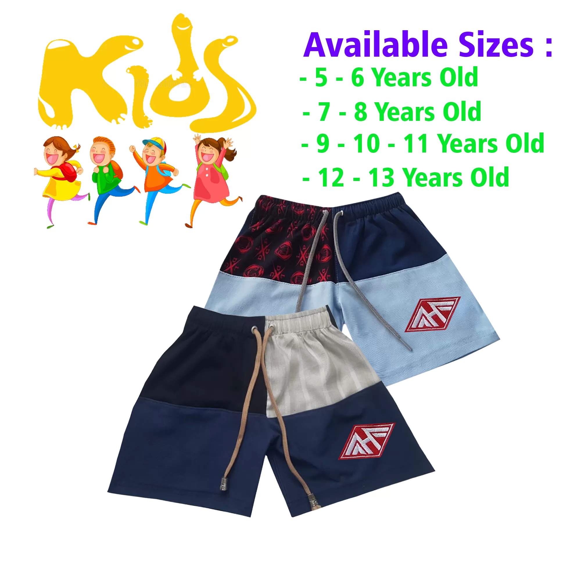 12-13 yrs Unisex Kids Boy & Girl Cotton Short - 2Pcs - image 1