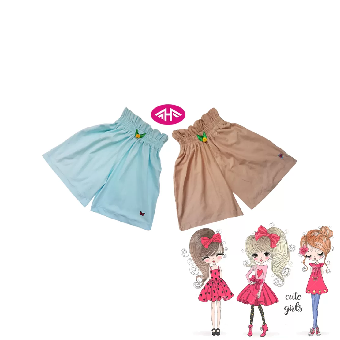 9-10 yrs AHF Kids Girl Fancy Short Pants