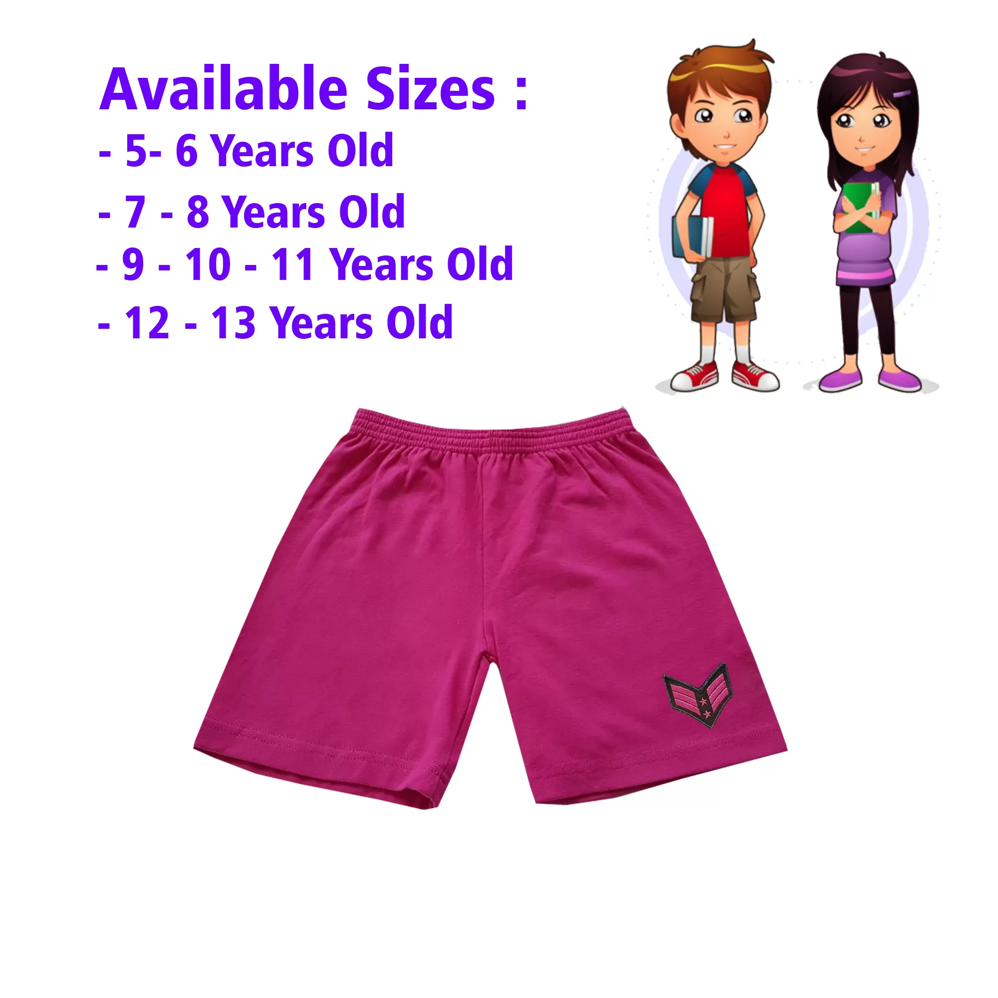 7-8 yrs Unisex Kids Boy & Girl Cotton Short - 1 PACK - image 1