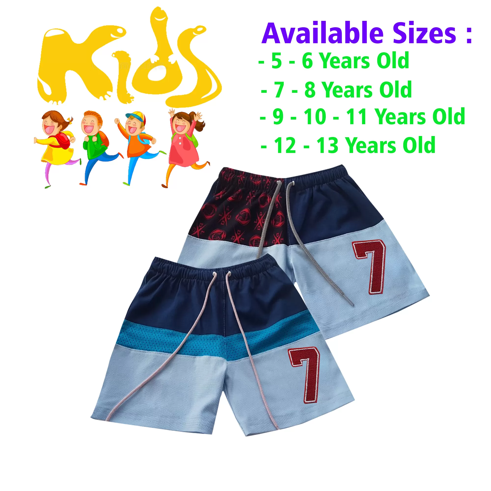 10-11 yrs Unisex Kids Boy & Girl Cotton Short - 2PCs - image 1