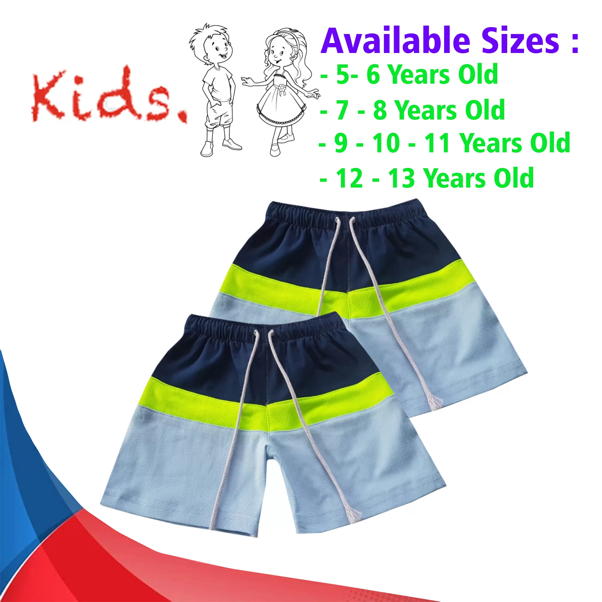 7-8 yrs Unisex Kids Boy & Girl Cotton Short - 2 PACK - image 1