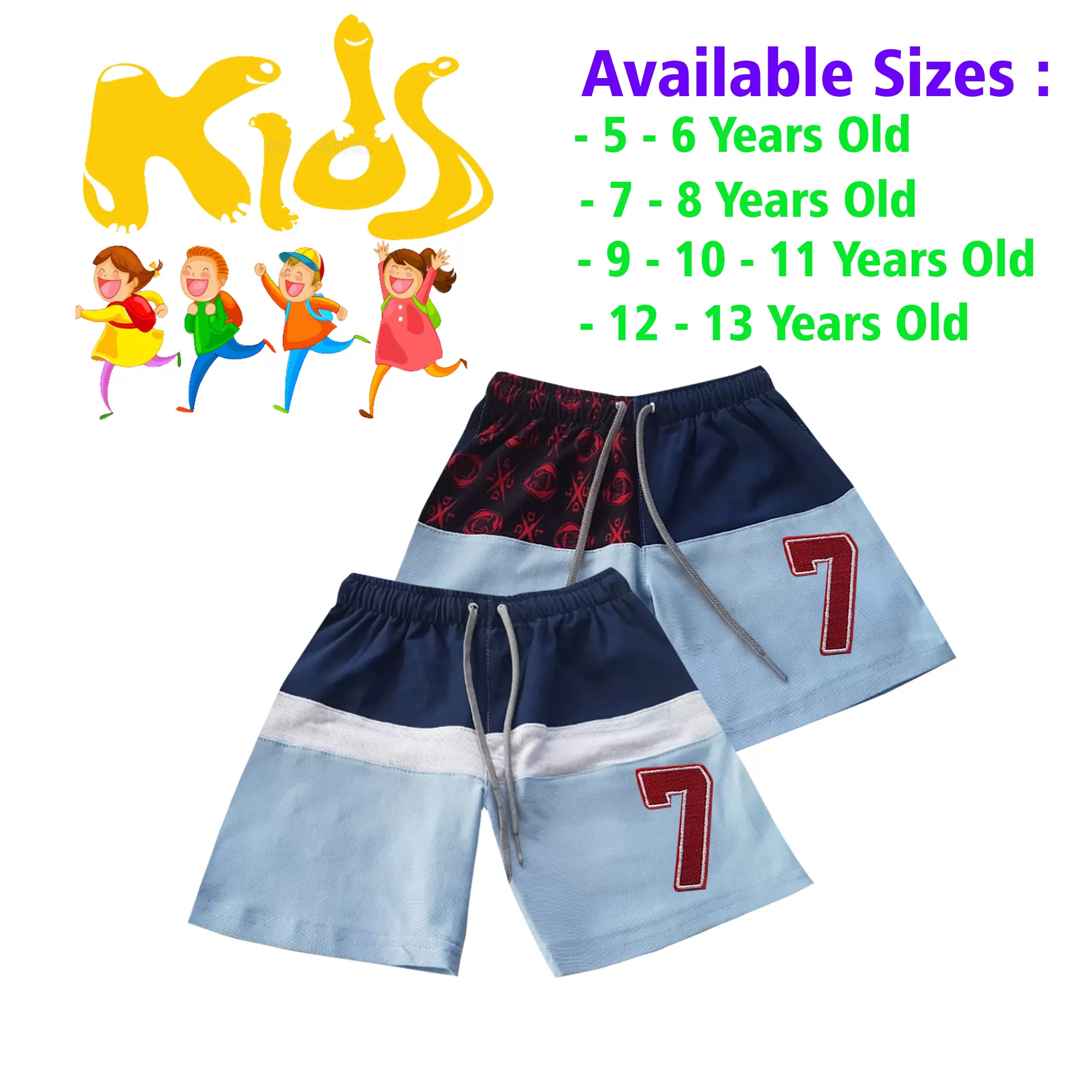 10-11 yrs Unisex Kids Boy & Girl Cotton Short - 2PCs - image 1
