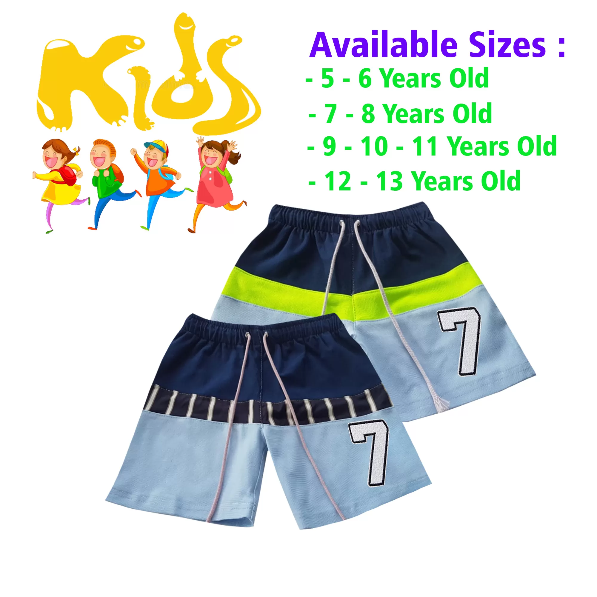 12-13 yrs Unisex Kids Boy & Girl Cotton Short - 2Pcs - image 1