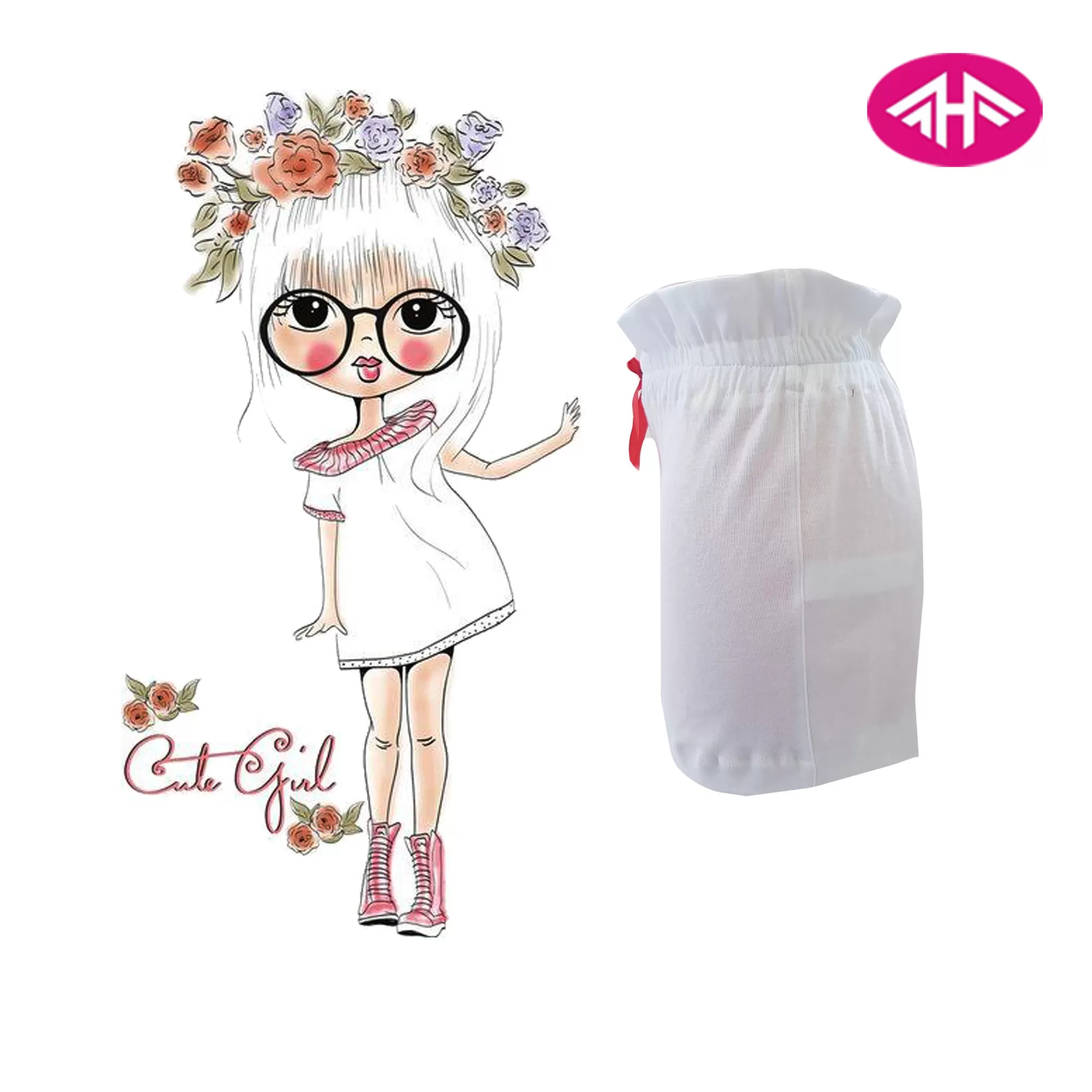 wh 8-9 yrs AHF  Kids Girl Cotton Short Pants  - image 3
