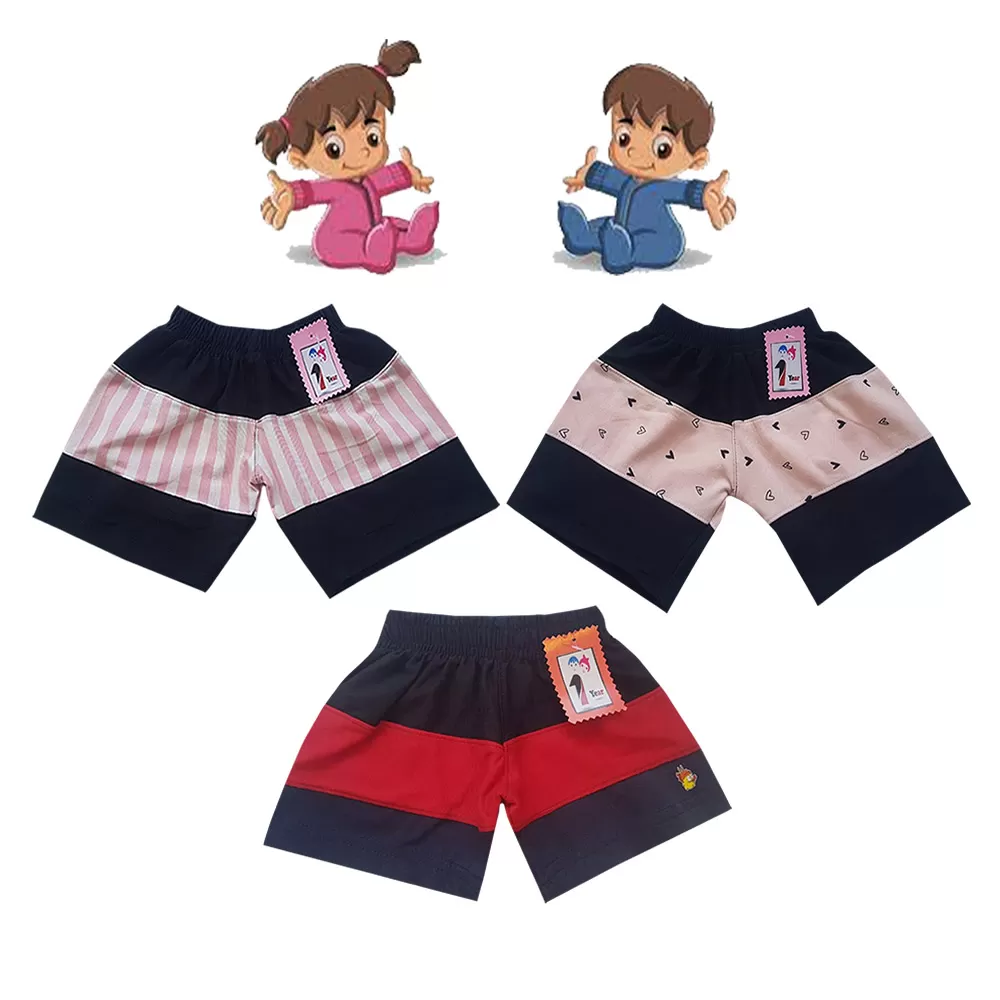 2 yrs Baby Cotton Short Pants  - 3 Pack - image 1