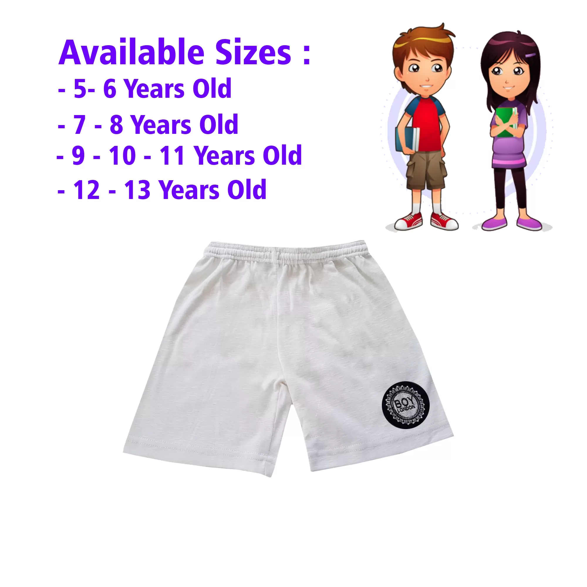 5-6 yrs Unisex Kids Boy & Girl Cotton Short - 1 PACK - image 1