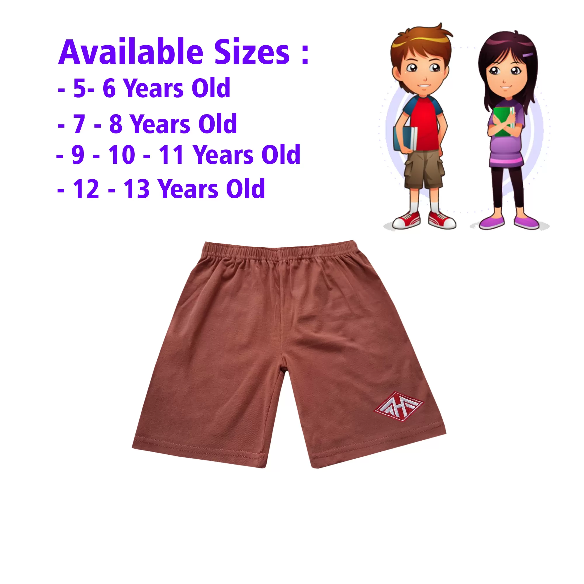7-8 yrs Unisex Kids Boy & Girl Cotton Short - 1 PACK - image 1