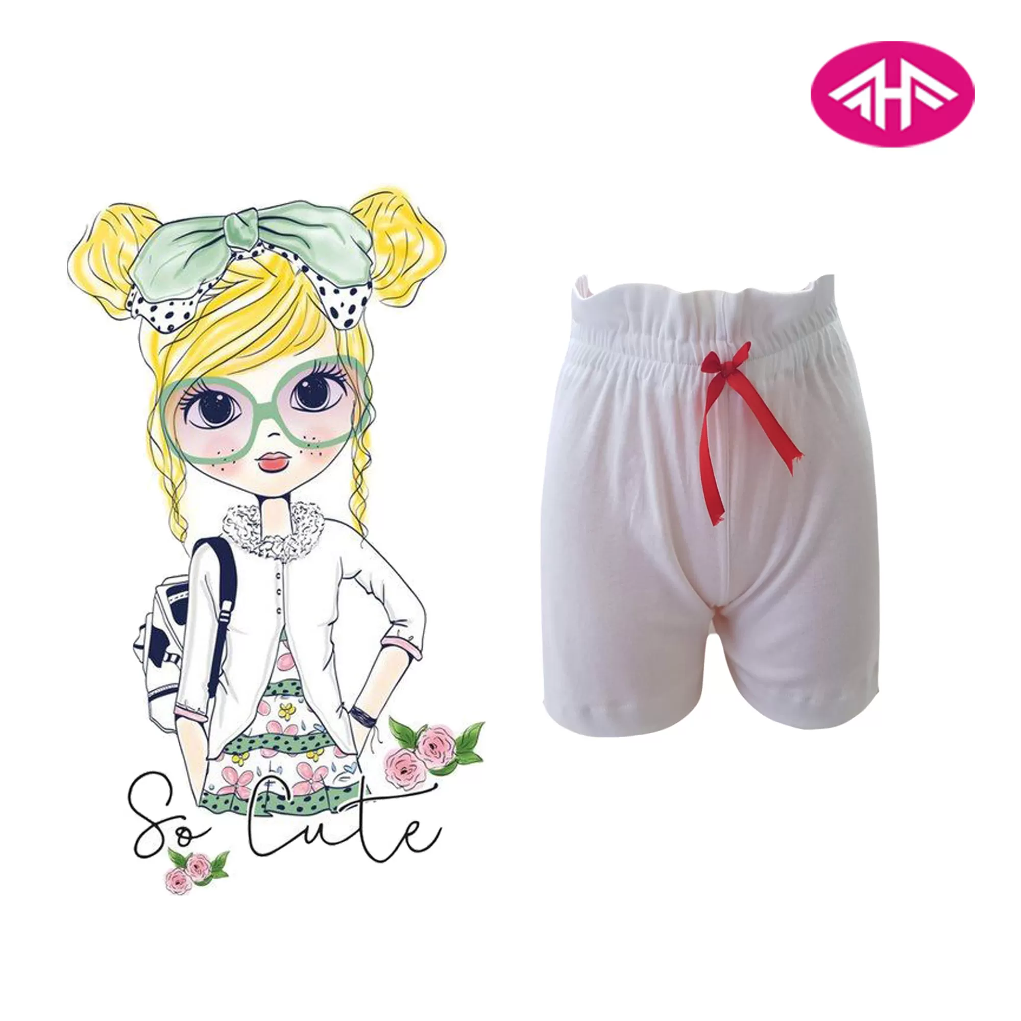 wh 8-9 yrs AHF  Kids Girl Cotton Short Pants  - image 1
