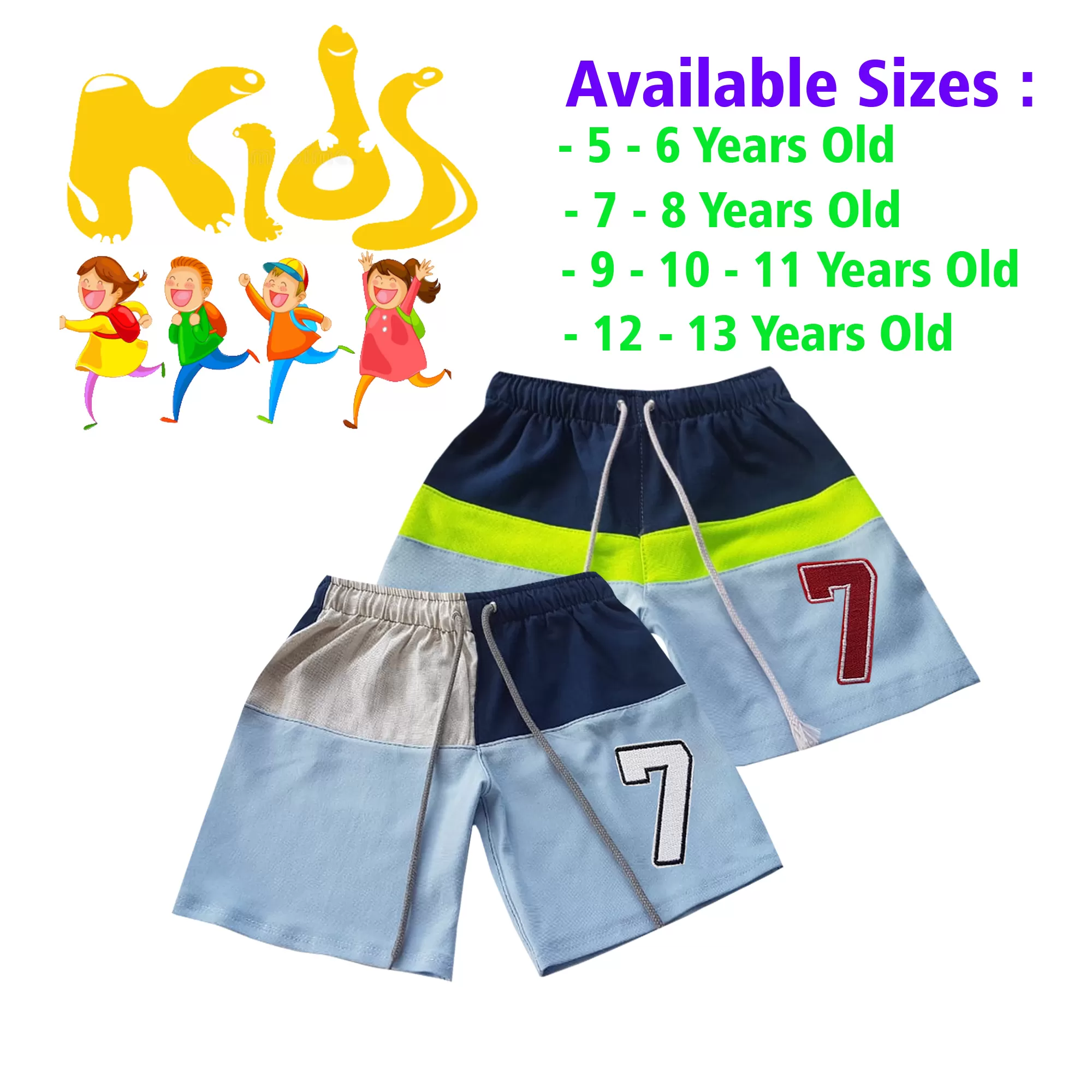 10-11 yrs Unisex Kids Boy & Girl Cotton Short - 2PCs - image 1