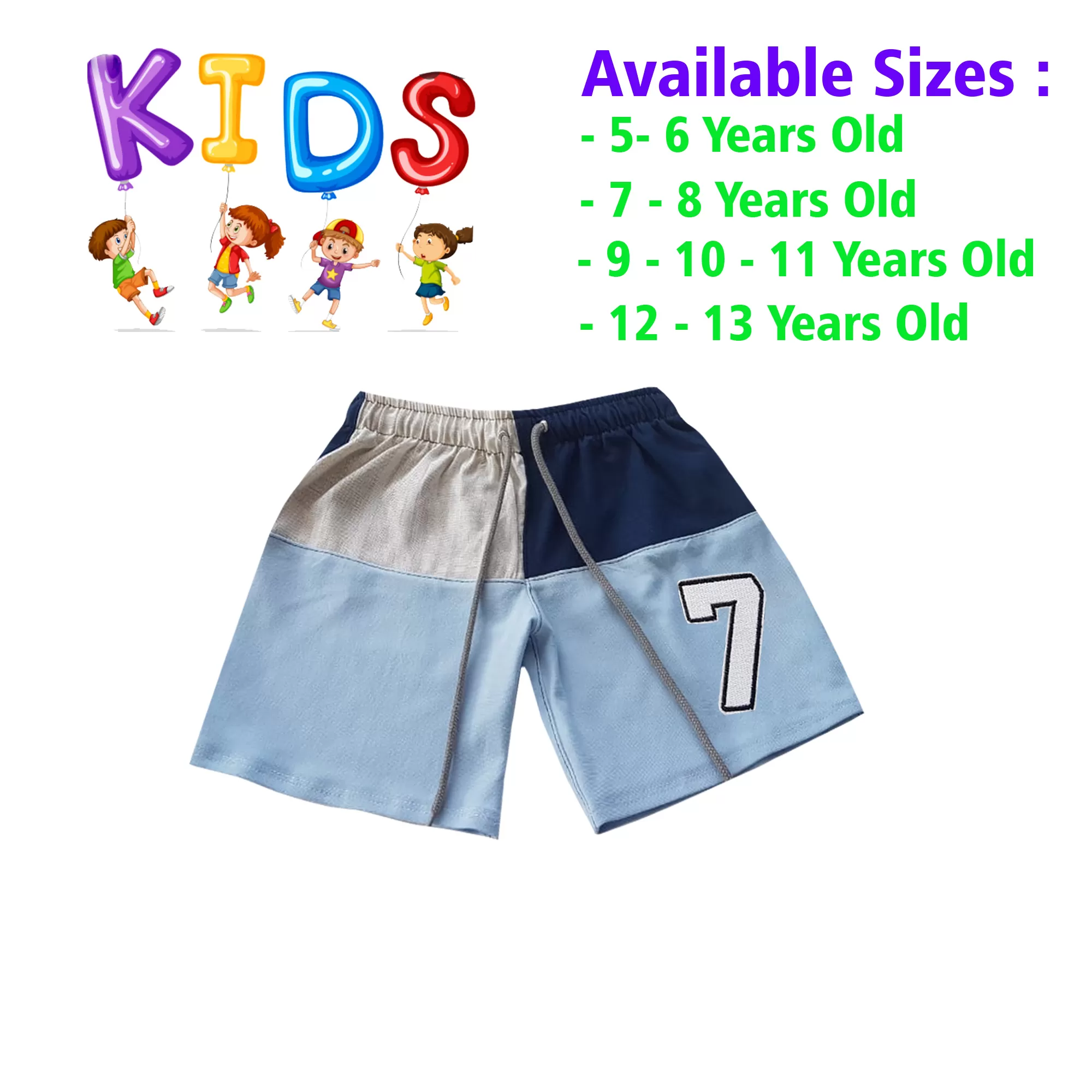 7-8 yrs Unisex Kids Boy & Girl Cotton Short - 1 PACK - image 1