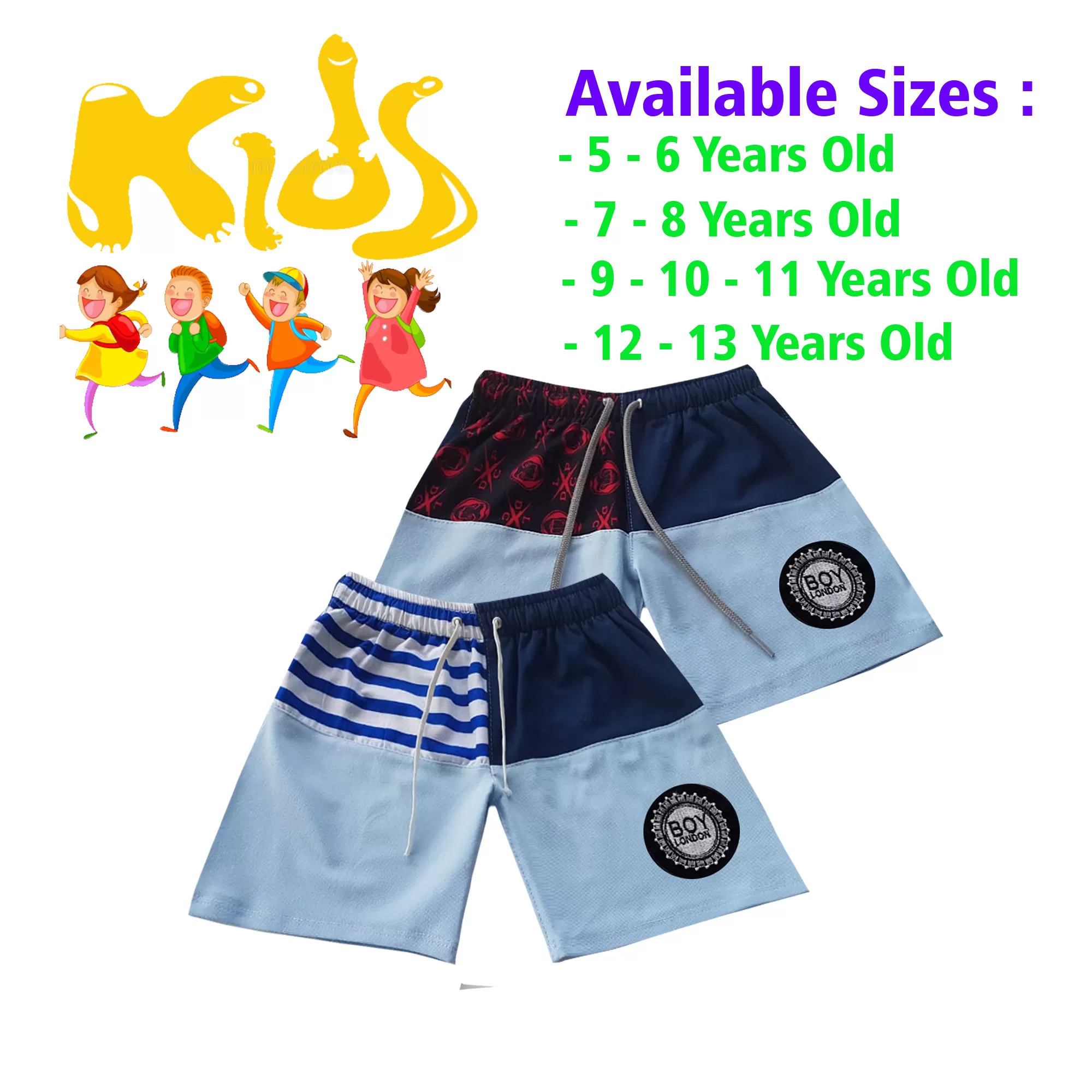12-13 yrs Unisex Kids Boy & Girl Cotton Short - 2Pcs - image 1