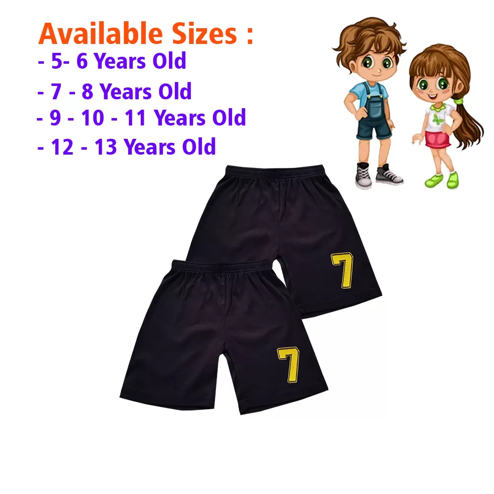 7-8 yrs Unisex Kids Boy & Girl Cotton Short - 2 PACK - image 1