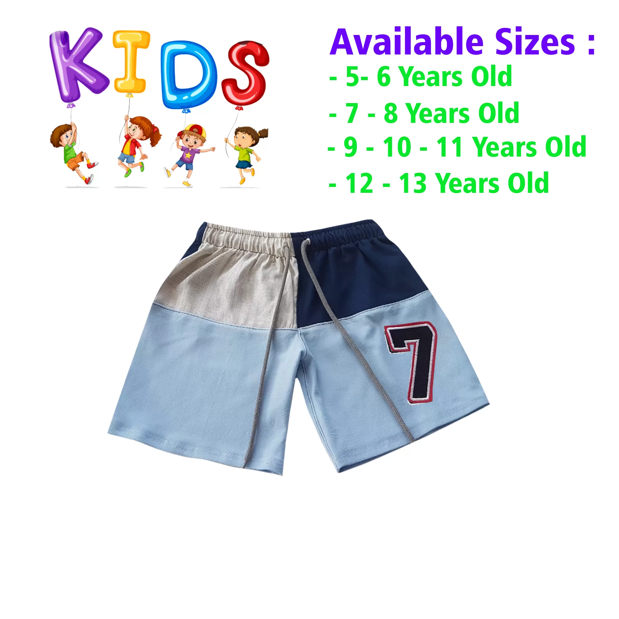 5-6 yrs Unisex Kids Boy & Girl Cotton Short - 1 PACK - image 1
