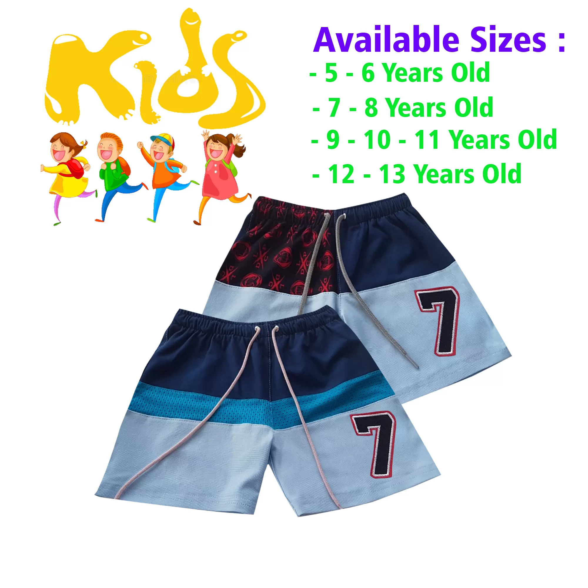 12-13 yrs Unisex Kids Boy & Girl Cotton Short - 2Pcs - image 1