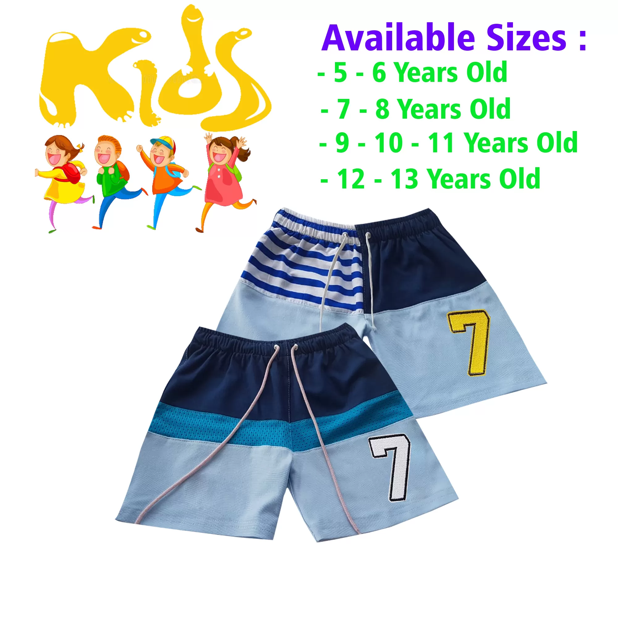 7-8 yrs Unisex Kids Boy & Girl Cotton Short - 2 PACK - image 1