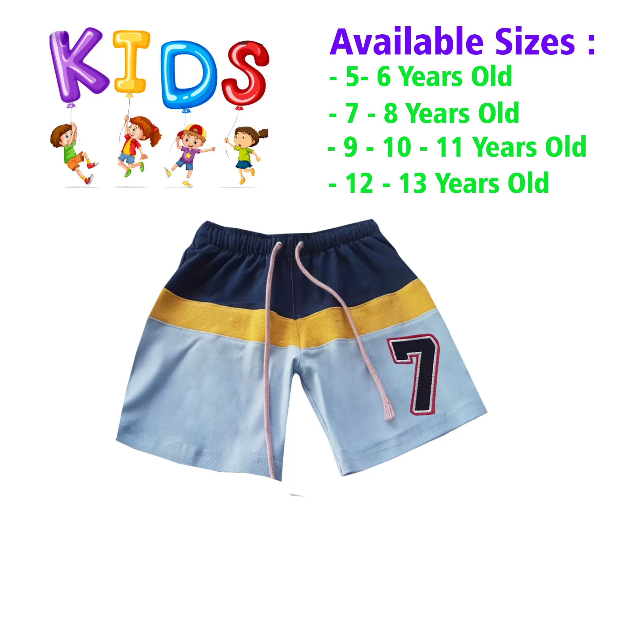 10-11 yrs Unisex Kids Boy & Girl Cotton Short  - image 1