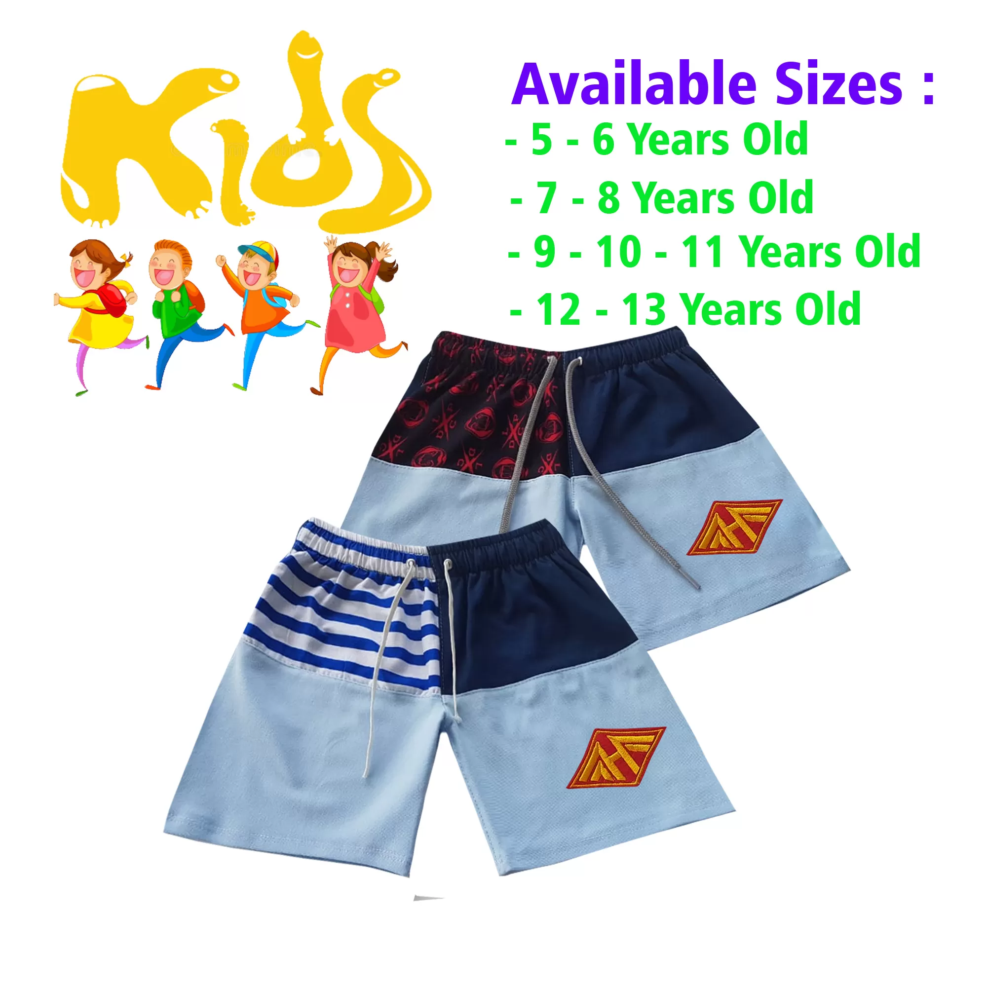 5-6 yrs Unisex Kids Boy & Girl Cotton Short - 2 PACK - image 1